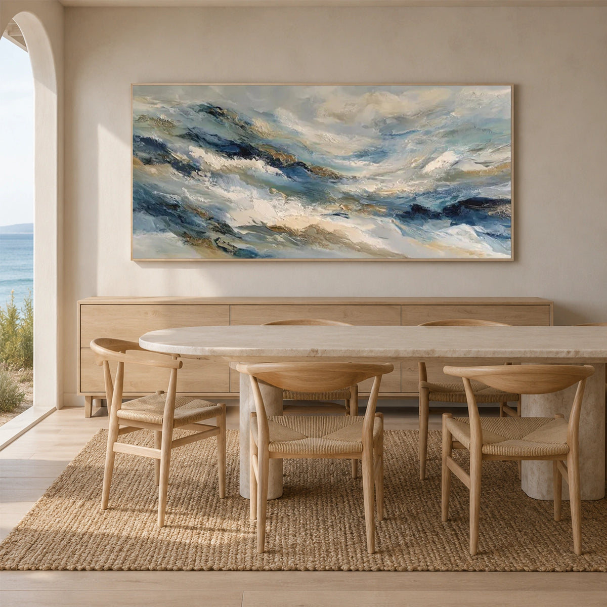 Sky And Ocean Abstract Wall Art #SO447