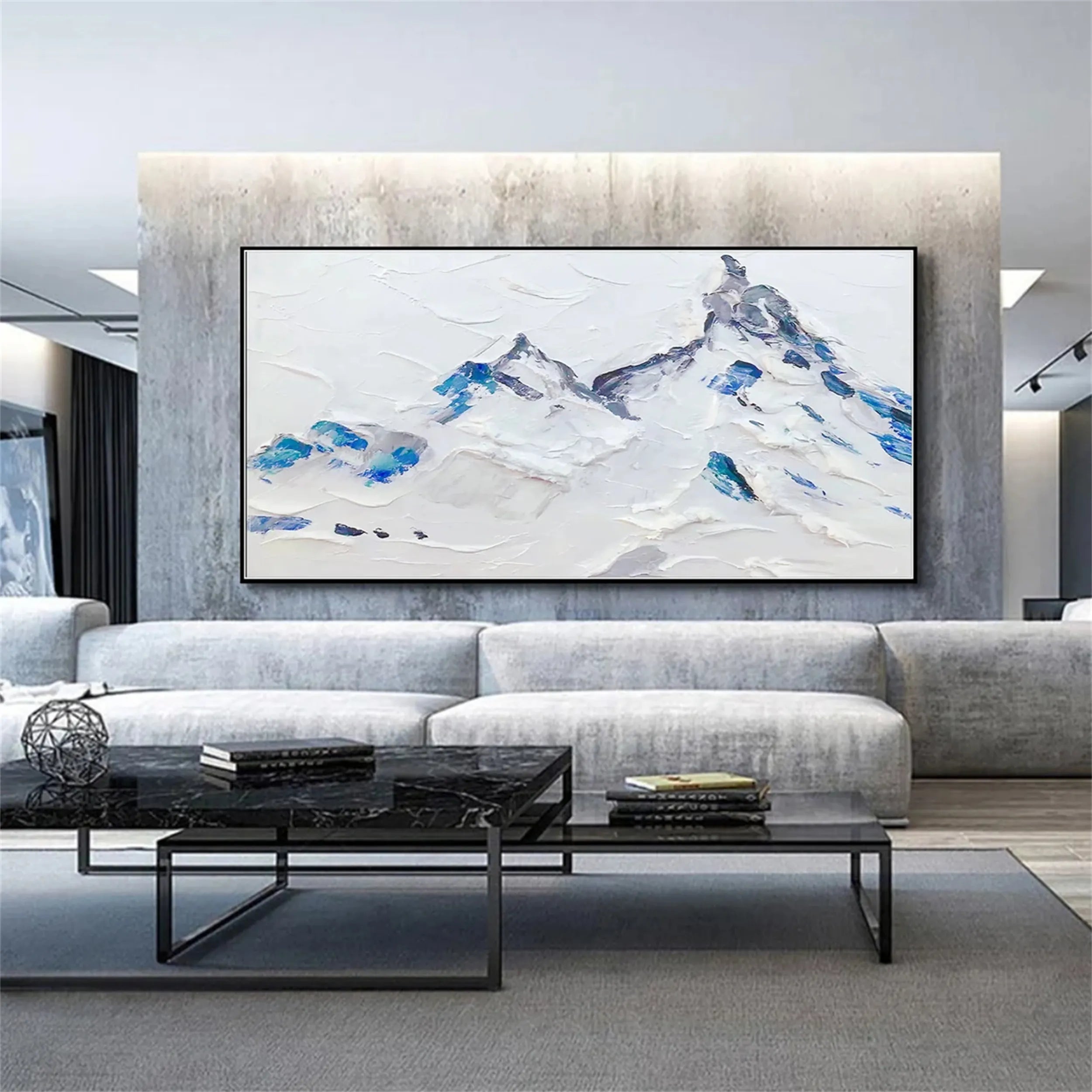 White Textured Minimalist Wall Art #WT114