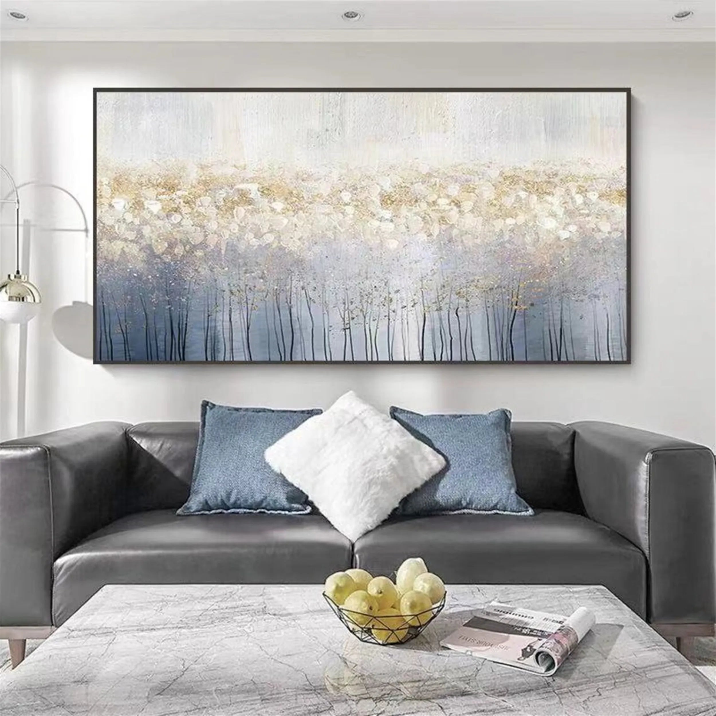 Colorful Tree And Flower Painting #TF053