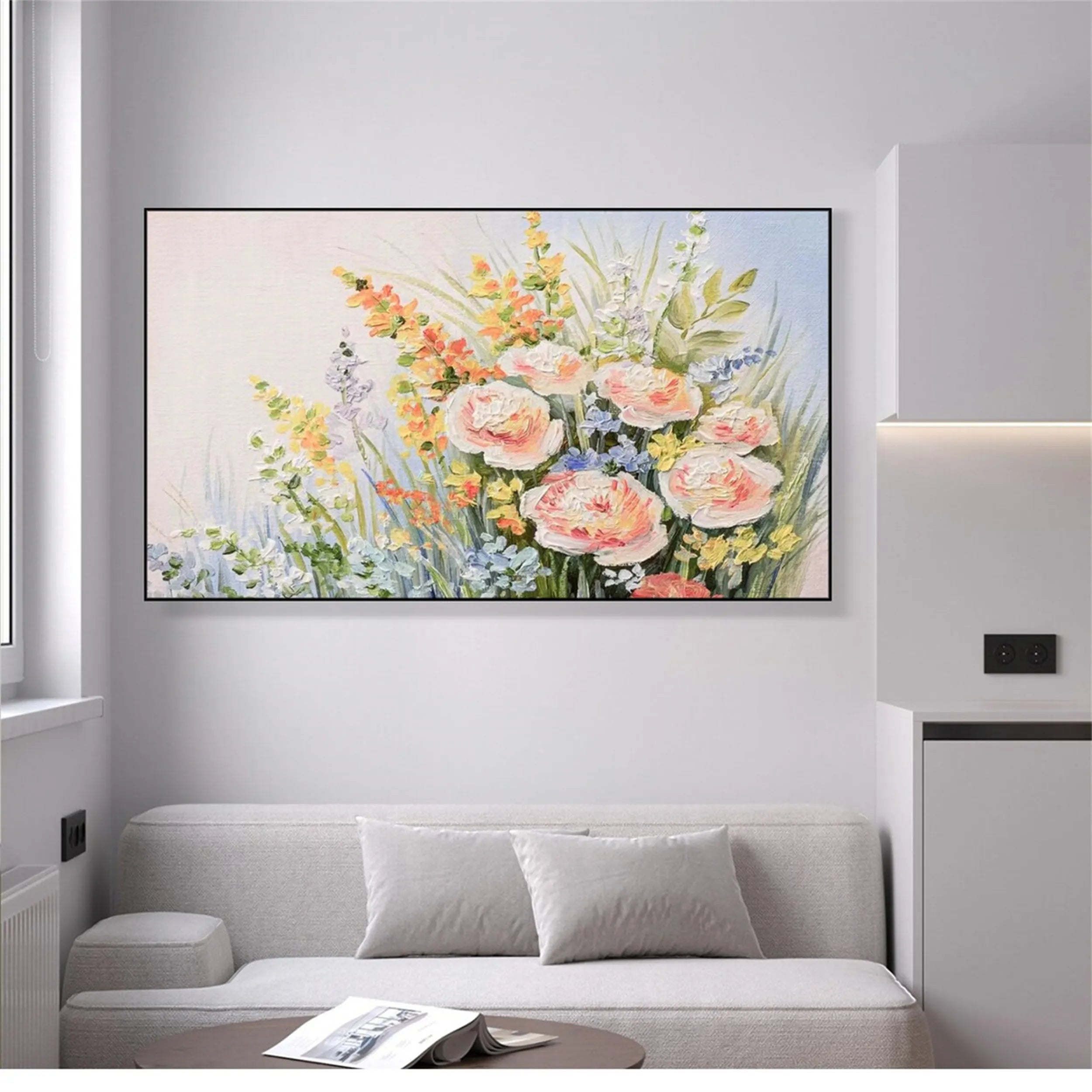 Colorful Tree And Flower Painting #TF014