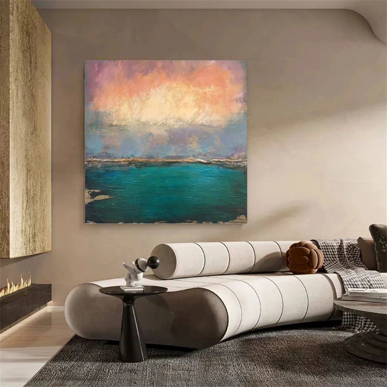 Sky And Ocean Abstract Wall Art #SO290