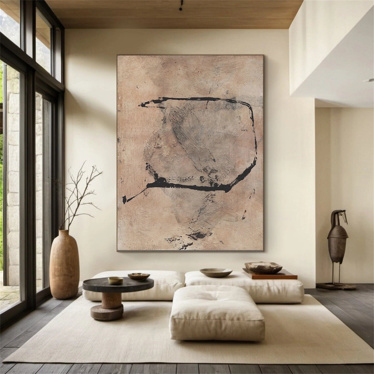 Wabi Sabi Abstract Canvas Art #WA198