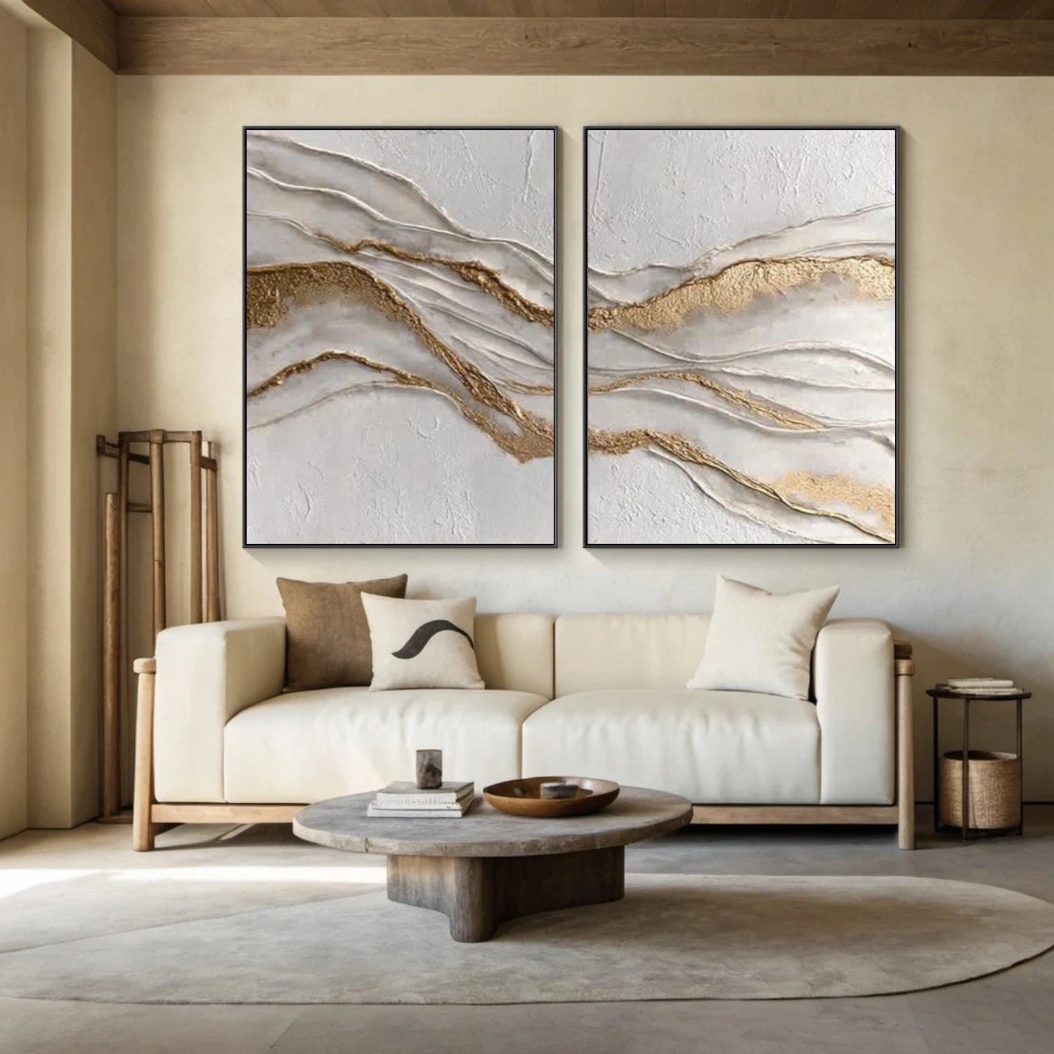 Abstract Textured Wall Art Set of 2 #AW219