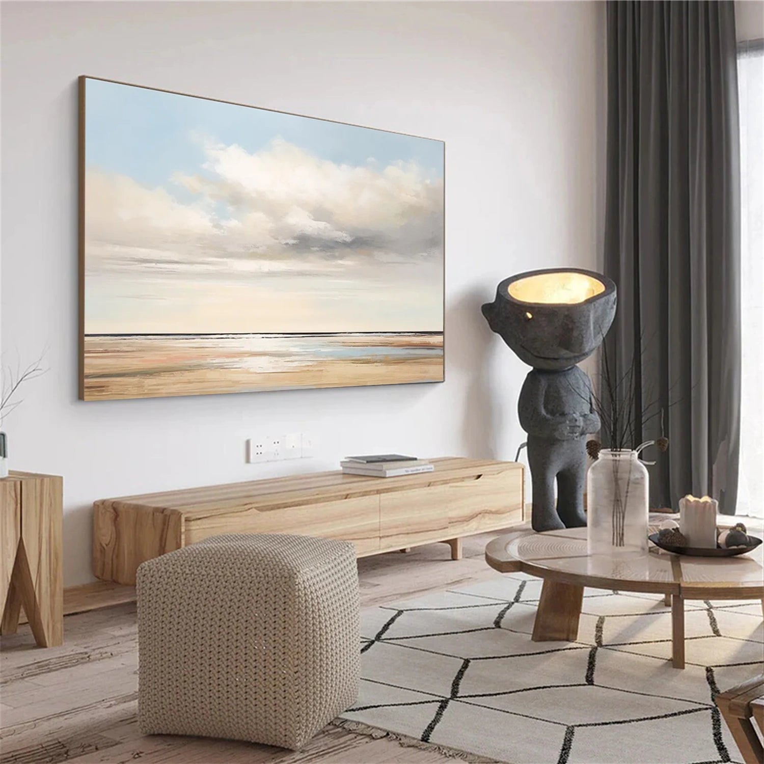 Sky And Ocean Abstract Wall Art #SO255