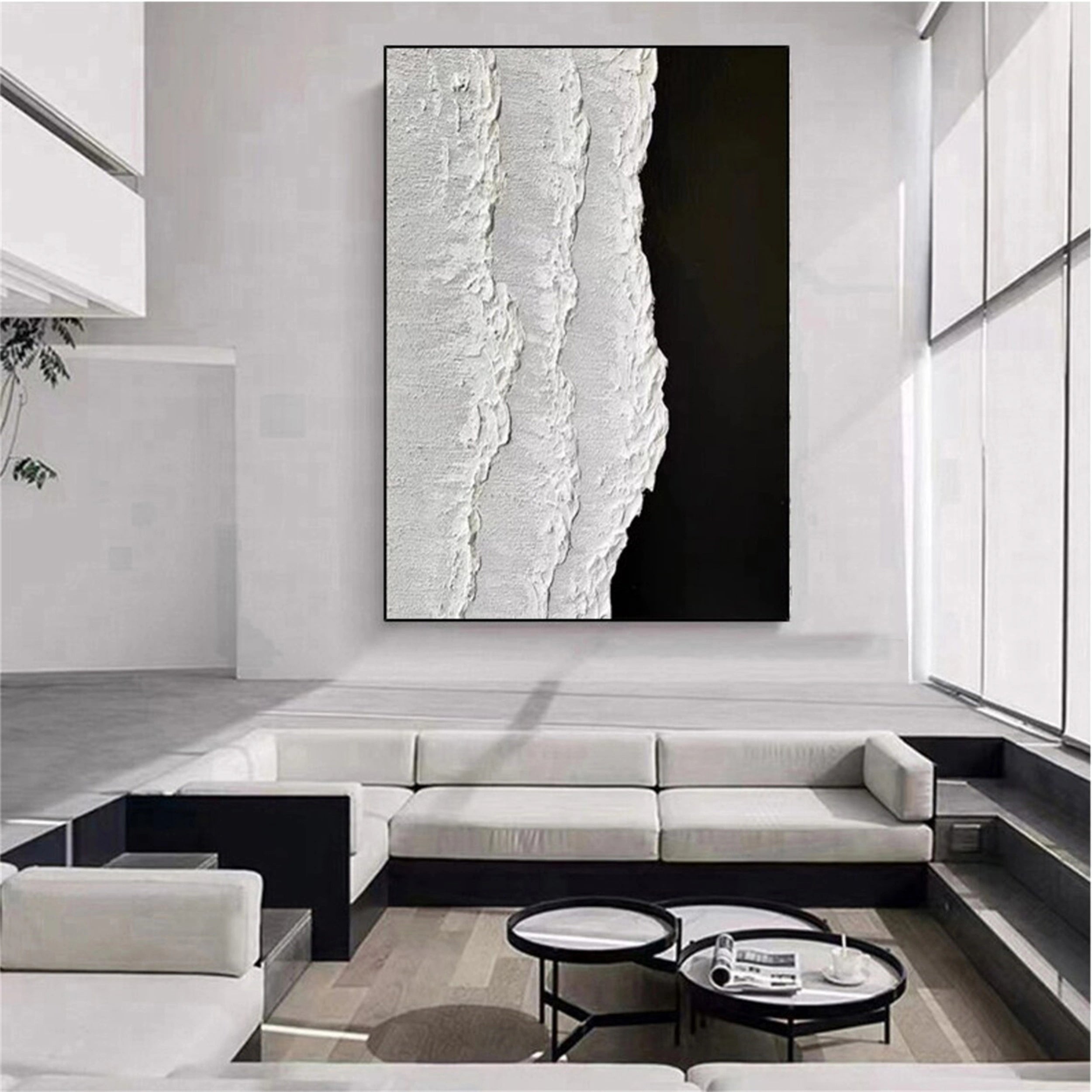 White Textured Minimalist Wall Art #WT073