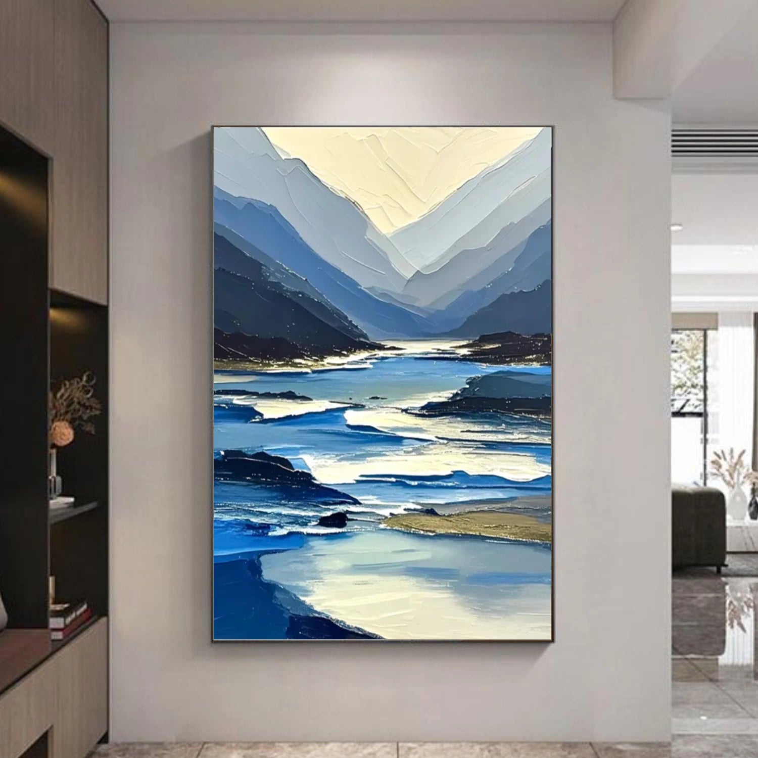 Abstract Mountain Textured Canvas Art #WT210