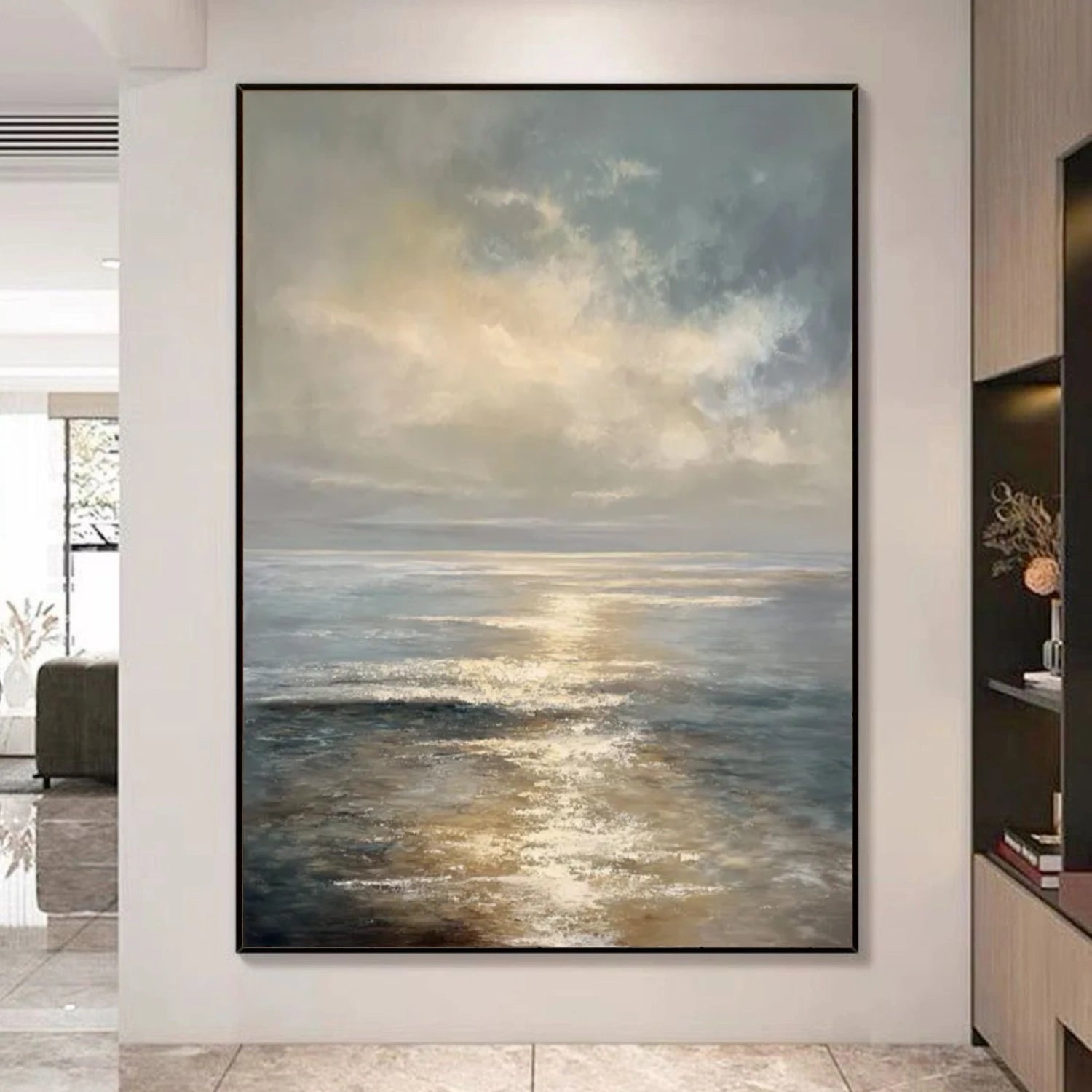 Sky And Ocean Abstract Wall Art #SO345