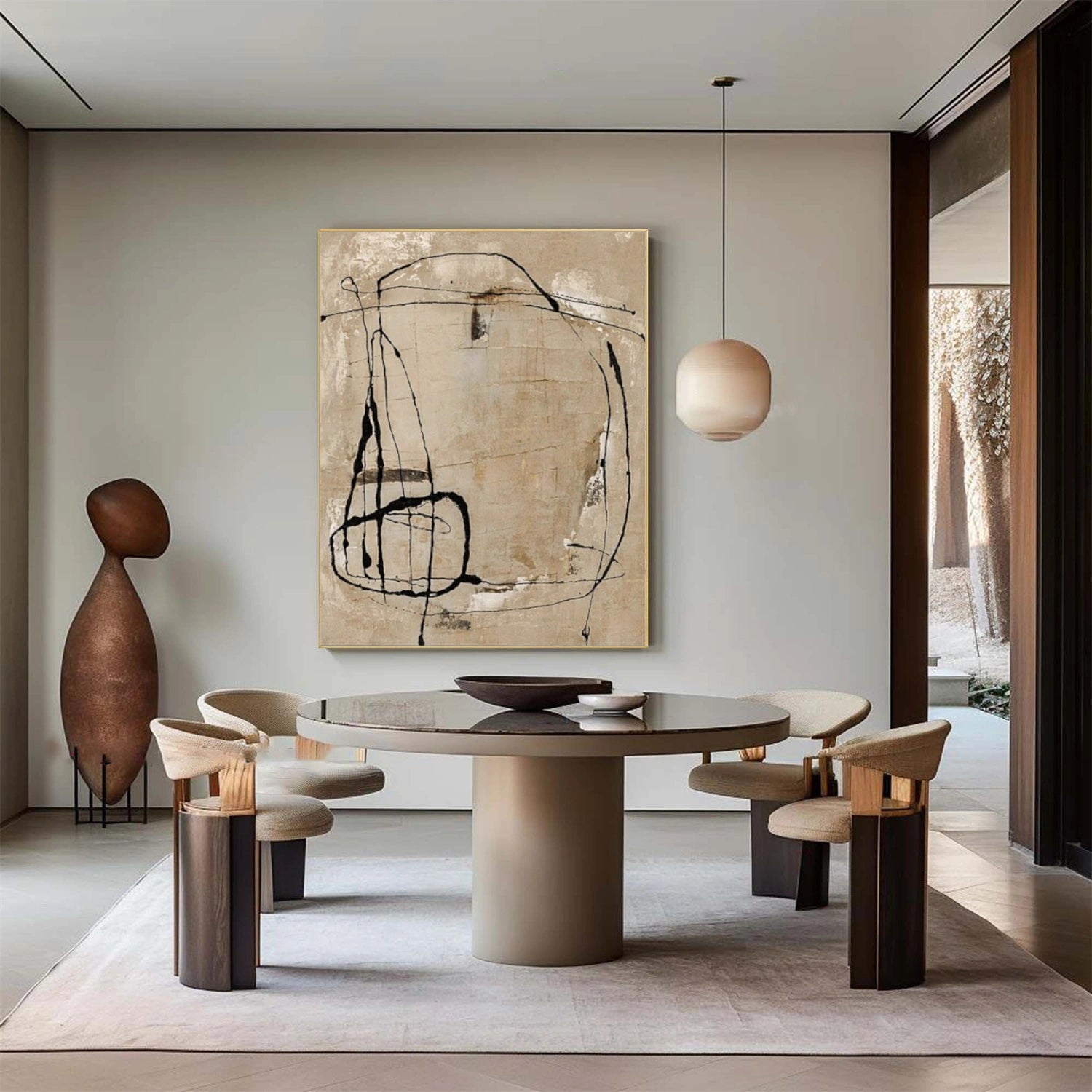 Wabi Sabi Abstract Canvas Art #WA202