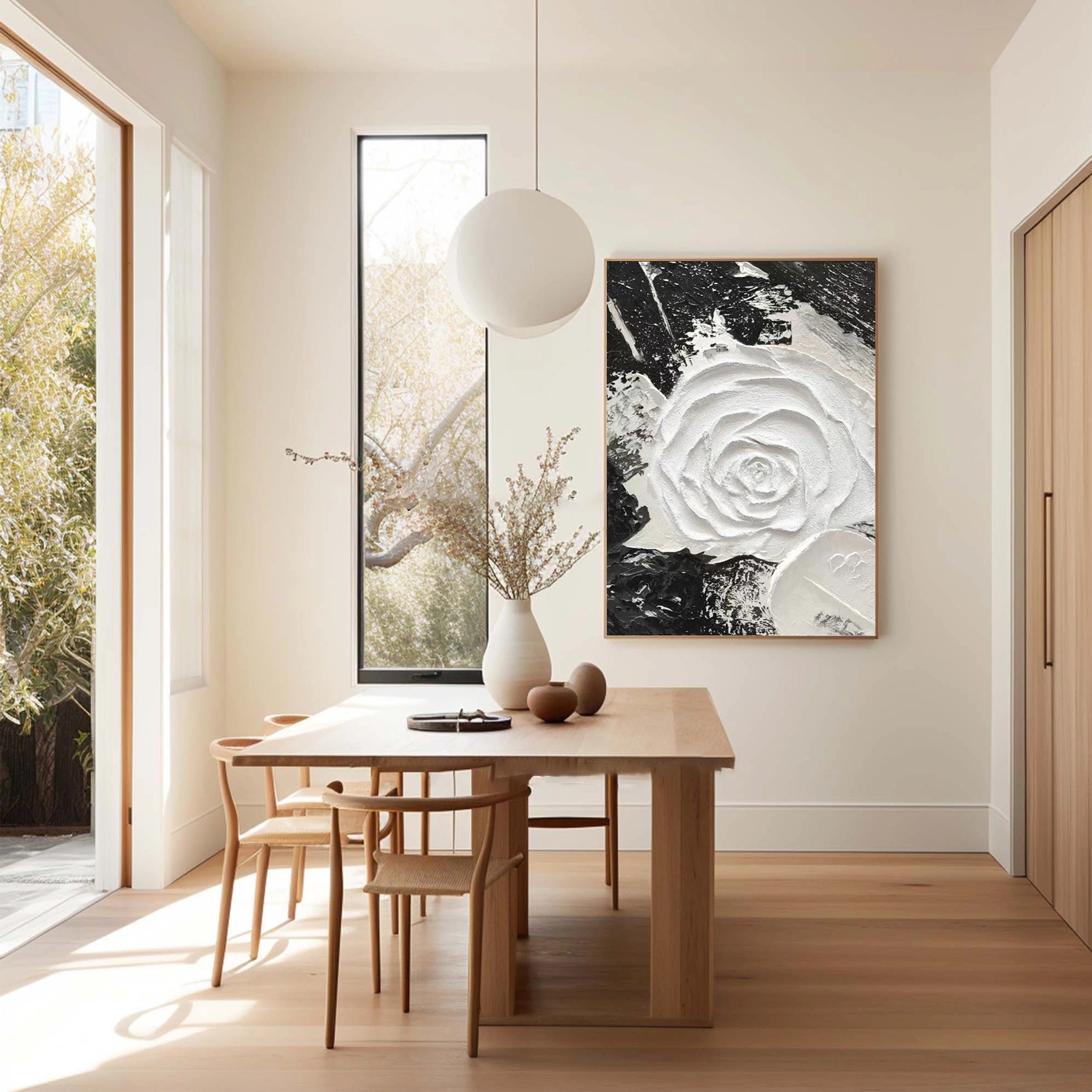 Black Textured Minimalist Wall Art #BT027