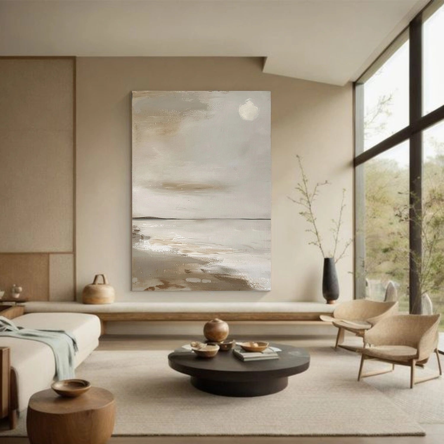 Sky And Ocean Abstract Wall Art #SO404
