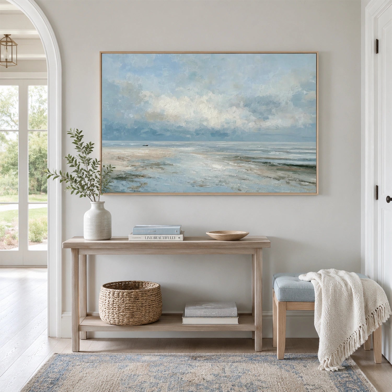 Sky And Ocean Abstract Wall Art #SO435