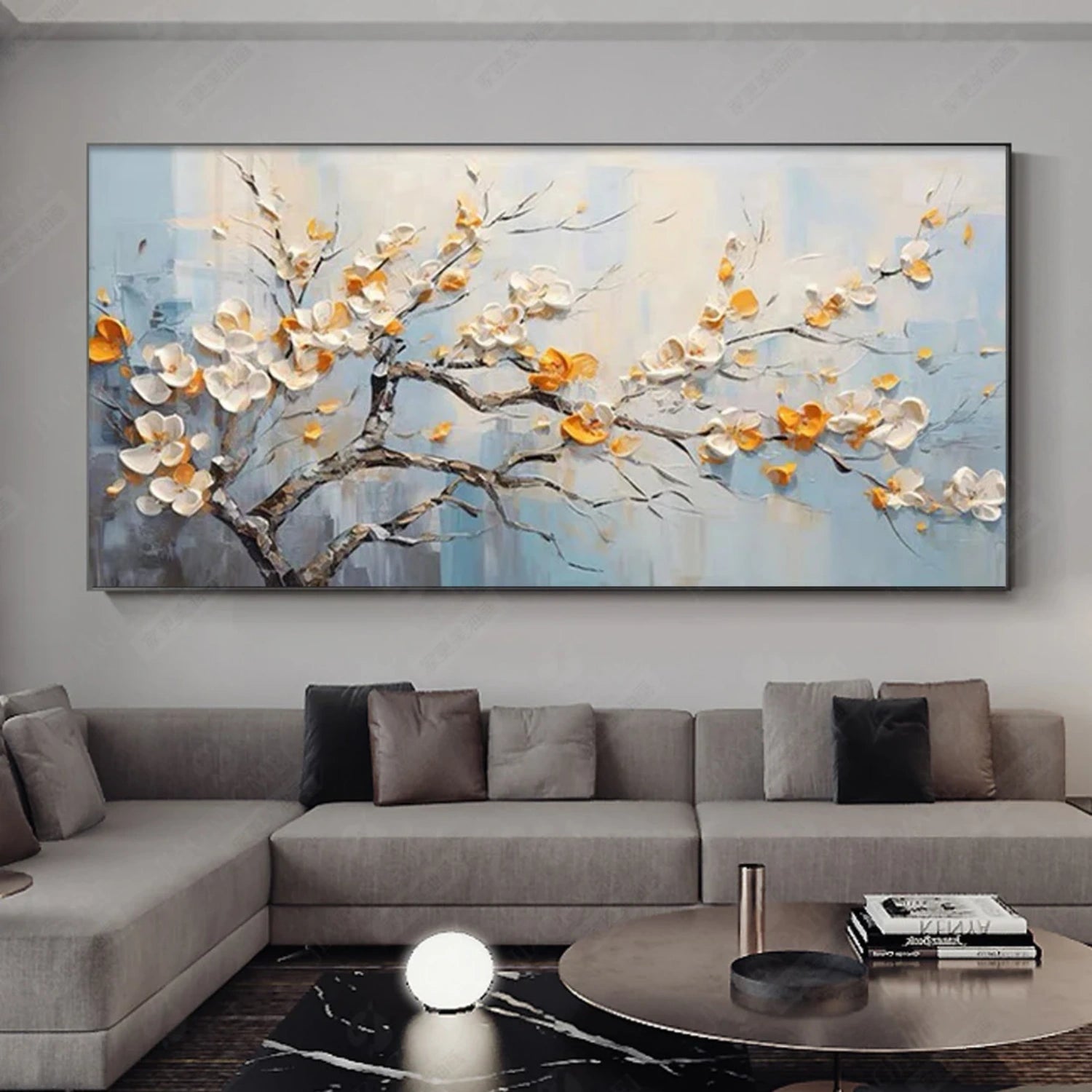 Colorful Tree And Flower Painting #TF083