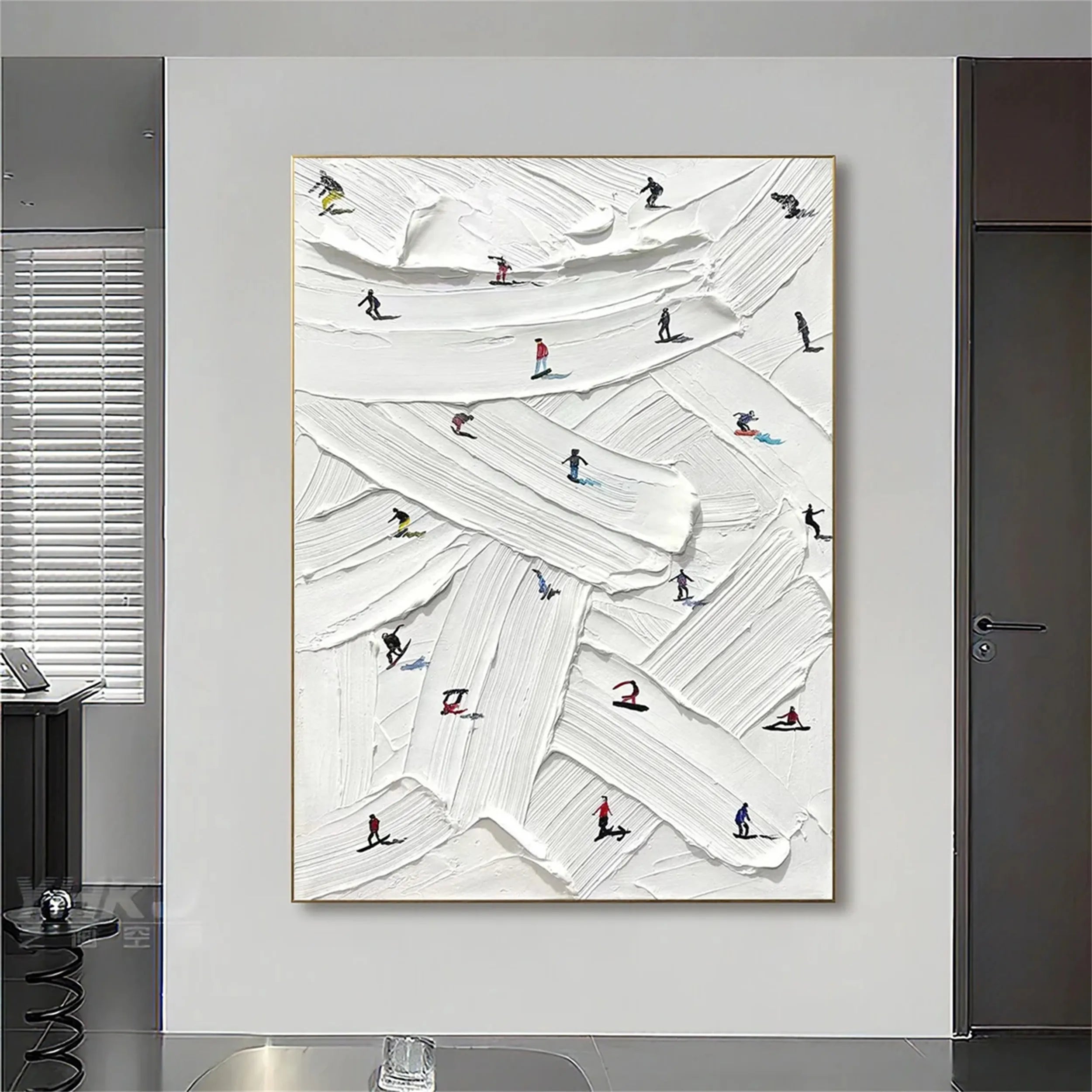 White Textured Minimalist Wall Art #WT152