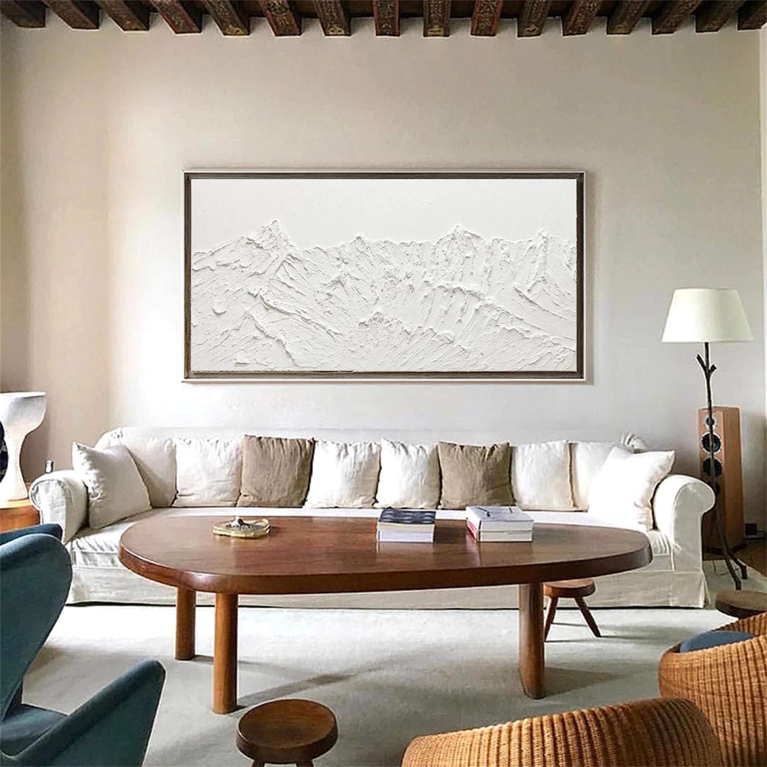 White Textured Minimalist Wall Art #WT082