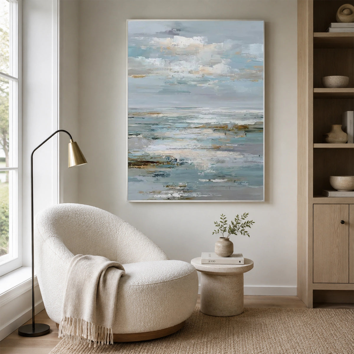 Sky And Ocean Abstract Wall Art #SO449