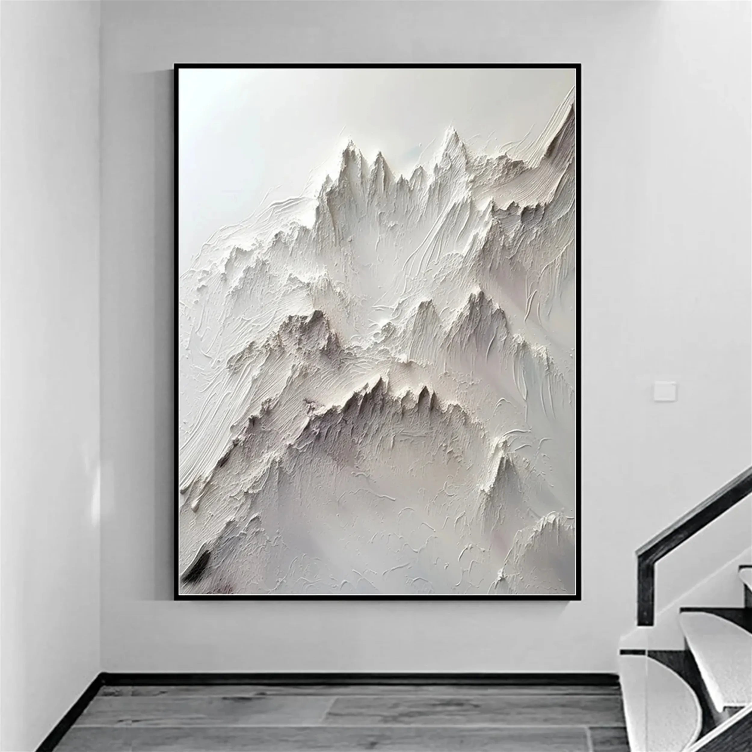 White Textured Minimalist Wall Art #WT134
