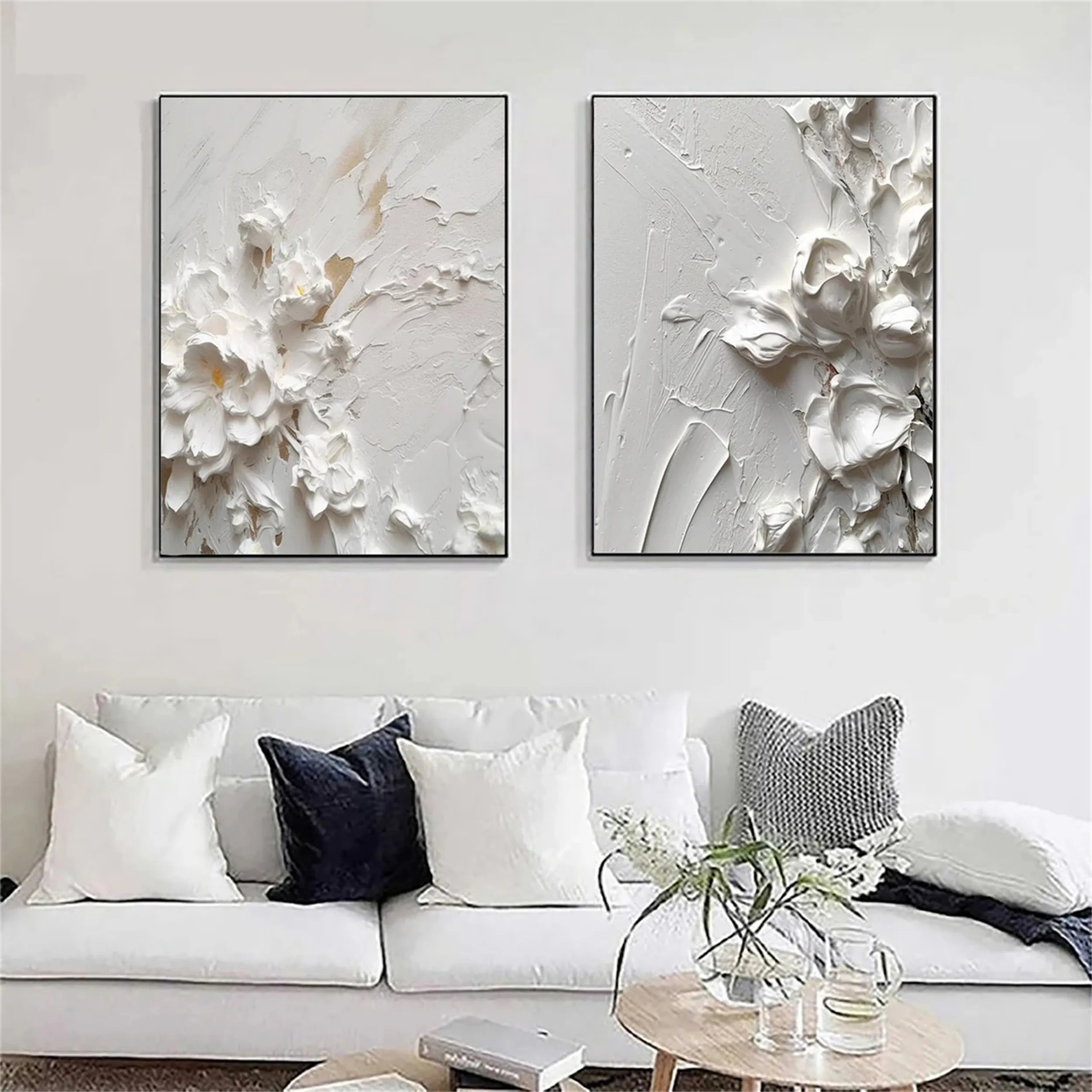 Colorful Tree And Flower Painting Set of 2 #TF015
