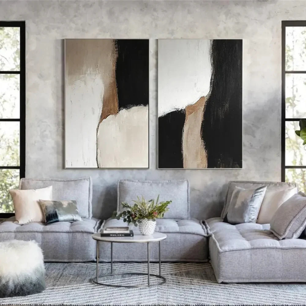 Wabi Sabi Abstract Wall Art Set of 2 #WA155