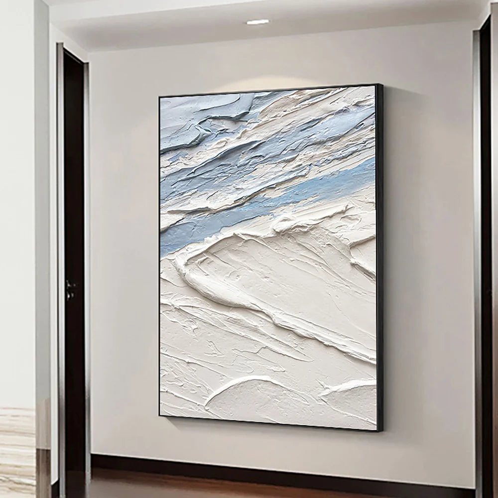 White Textured Minimalist Wall Art #WT173