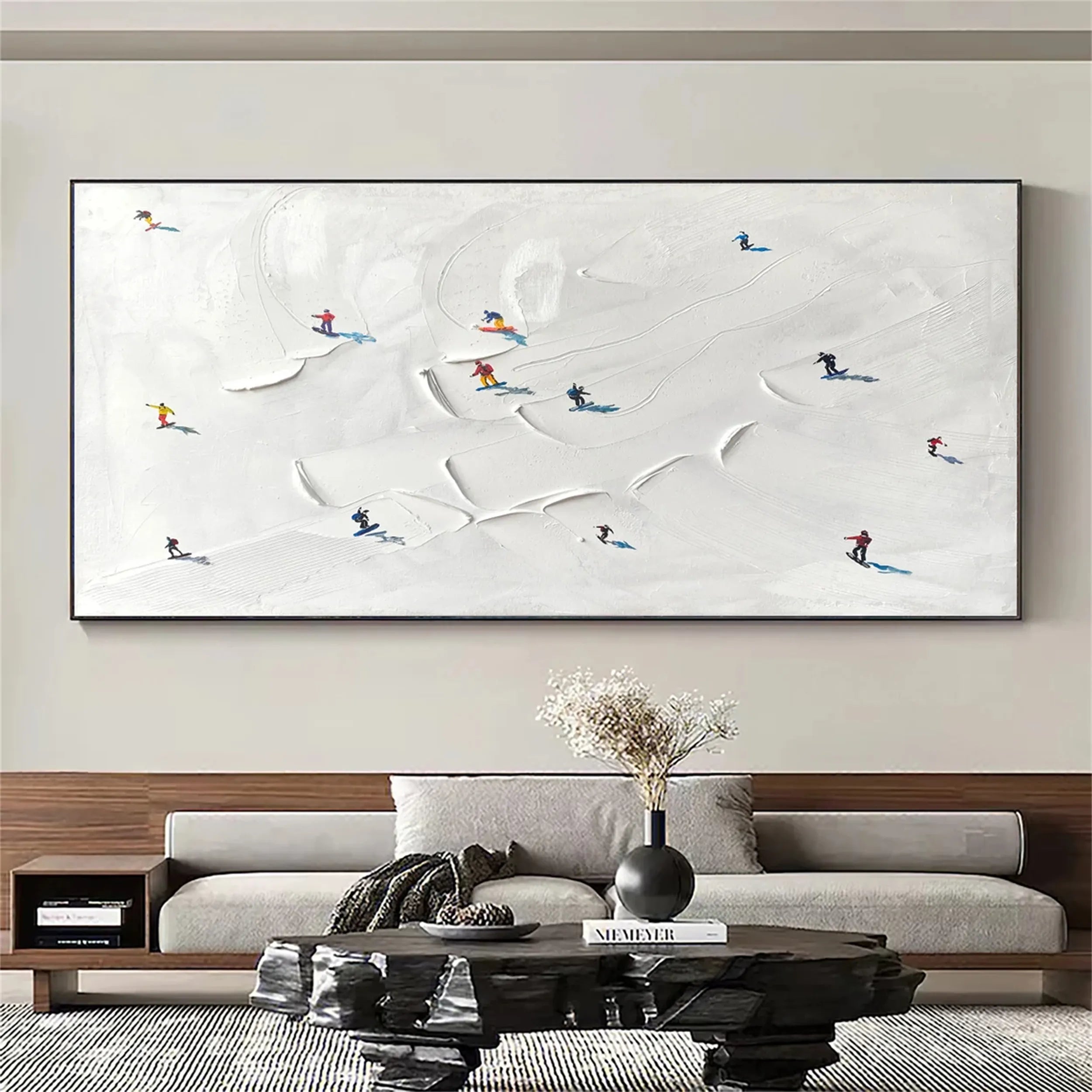 White Textured Minimalist Wall Art #WT154