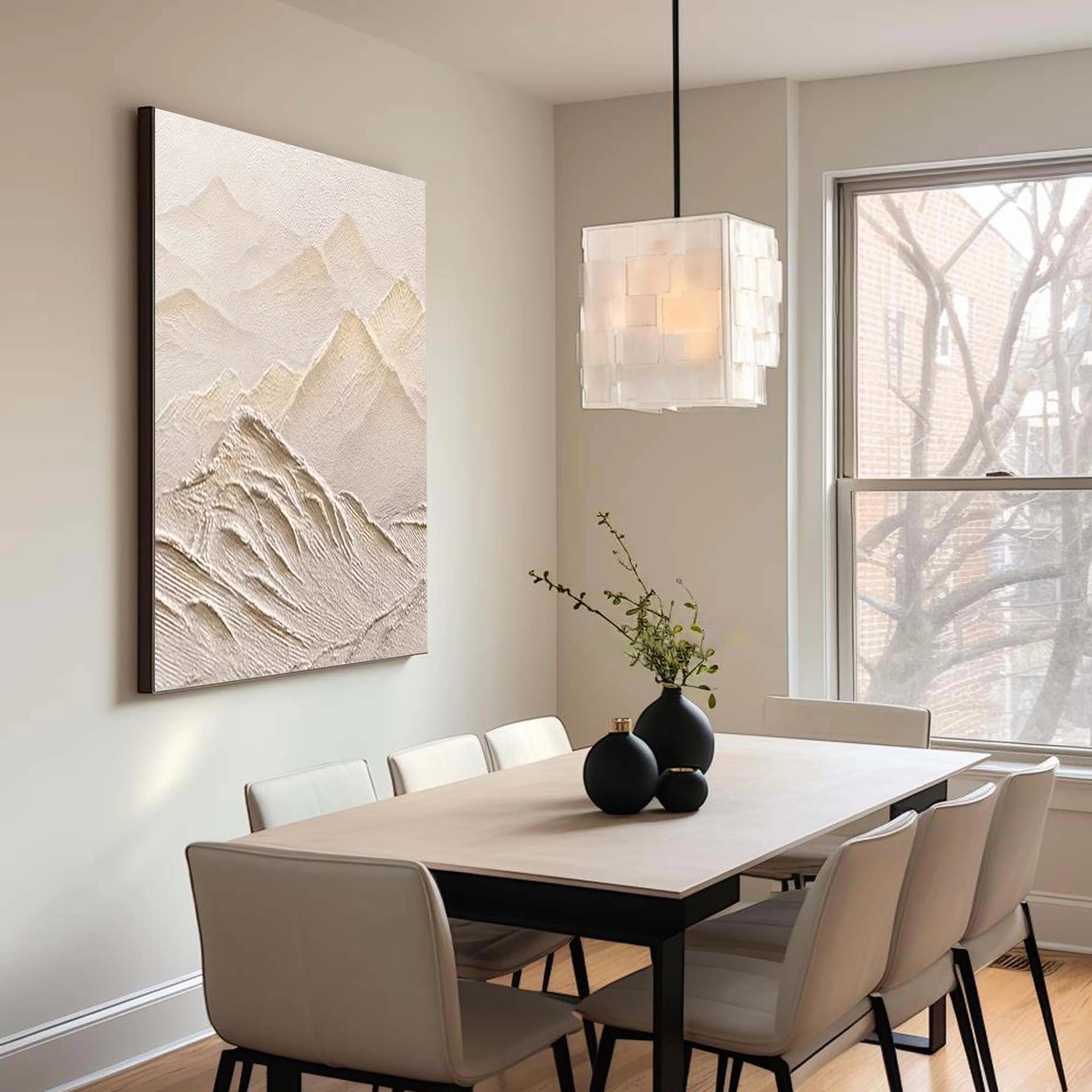 Beige & Brown Textured Minimalist Wall Art #BM003