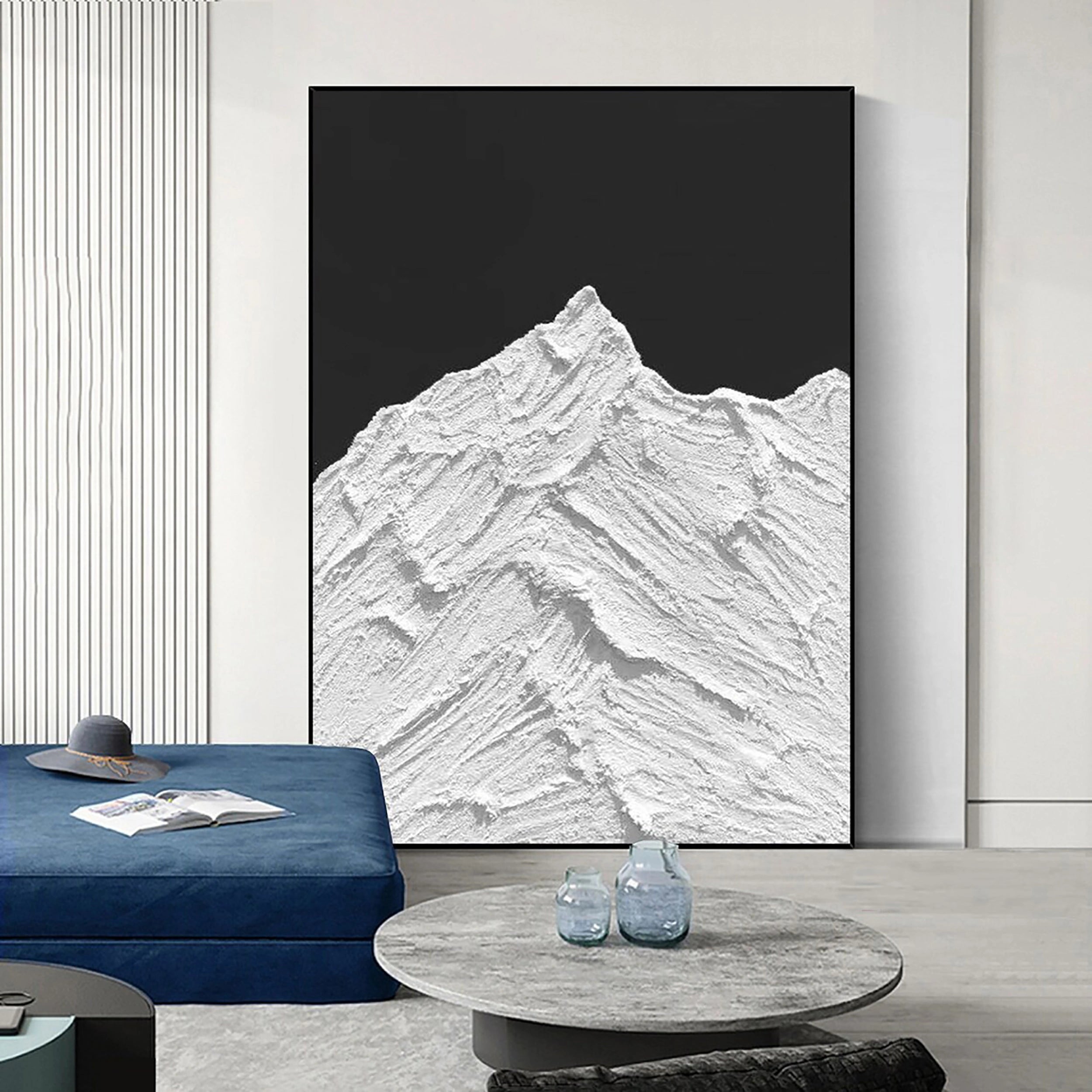 White Textured Minimalist Wall Art #WT071