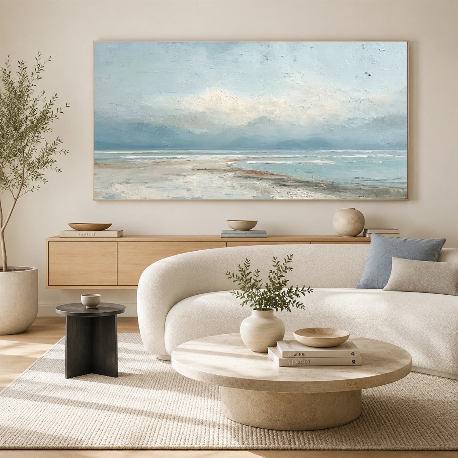 Sky And Ocean Abstract Wall Art #SO434