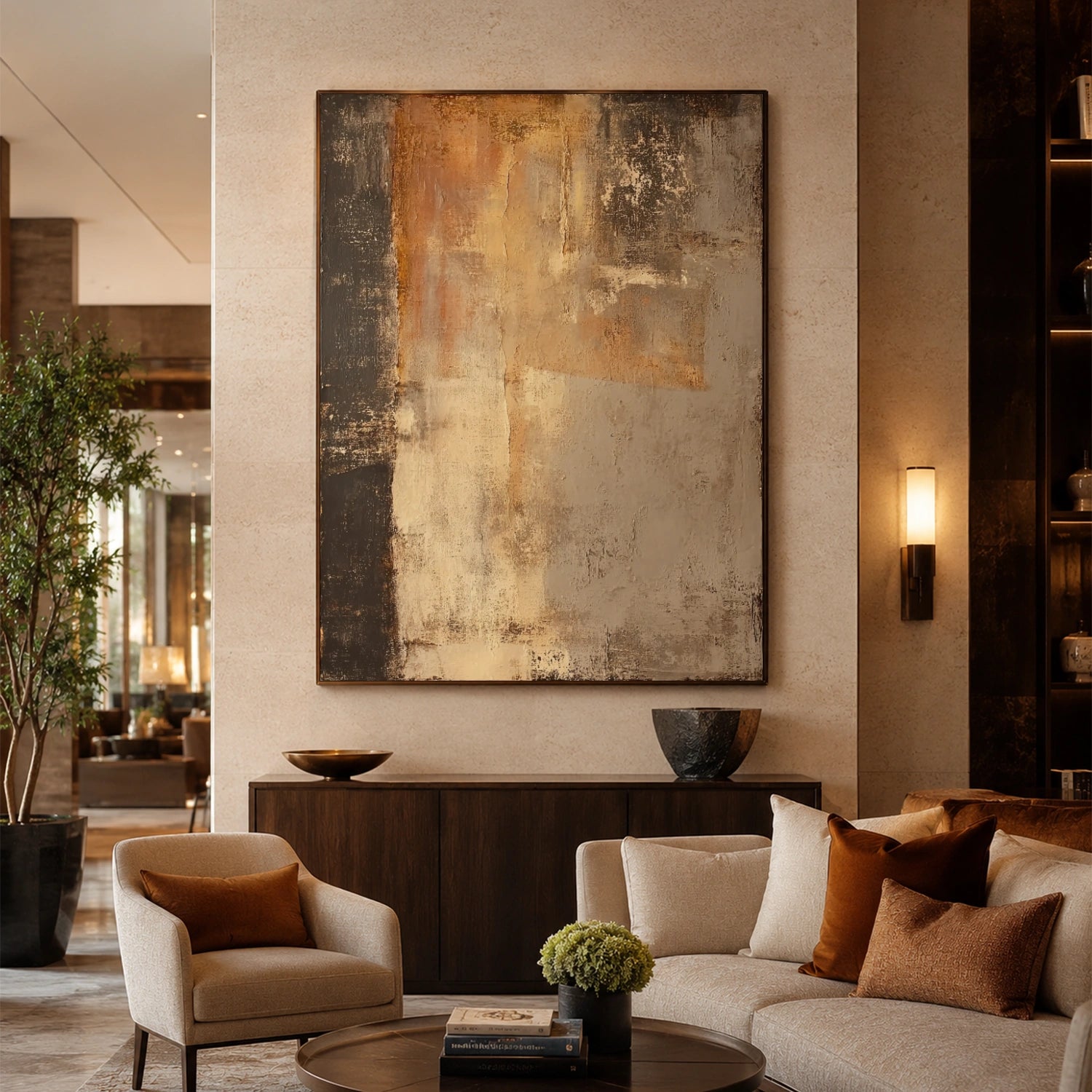 Wabi Sabi Abstract Canvas Art #WA262