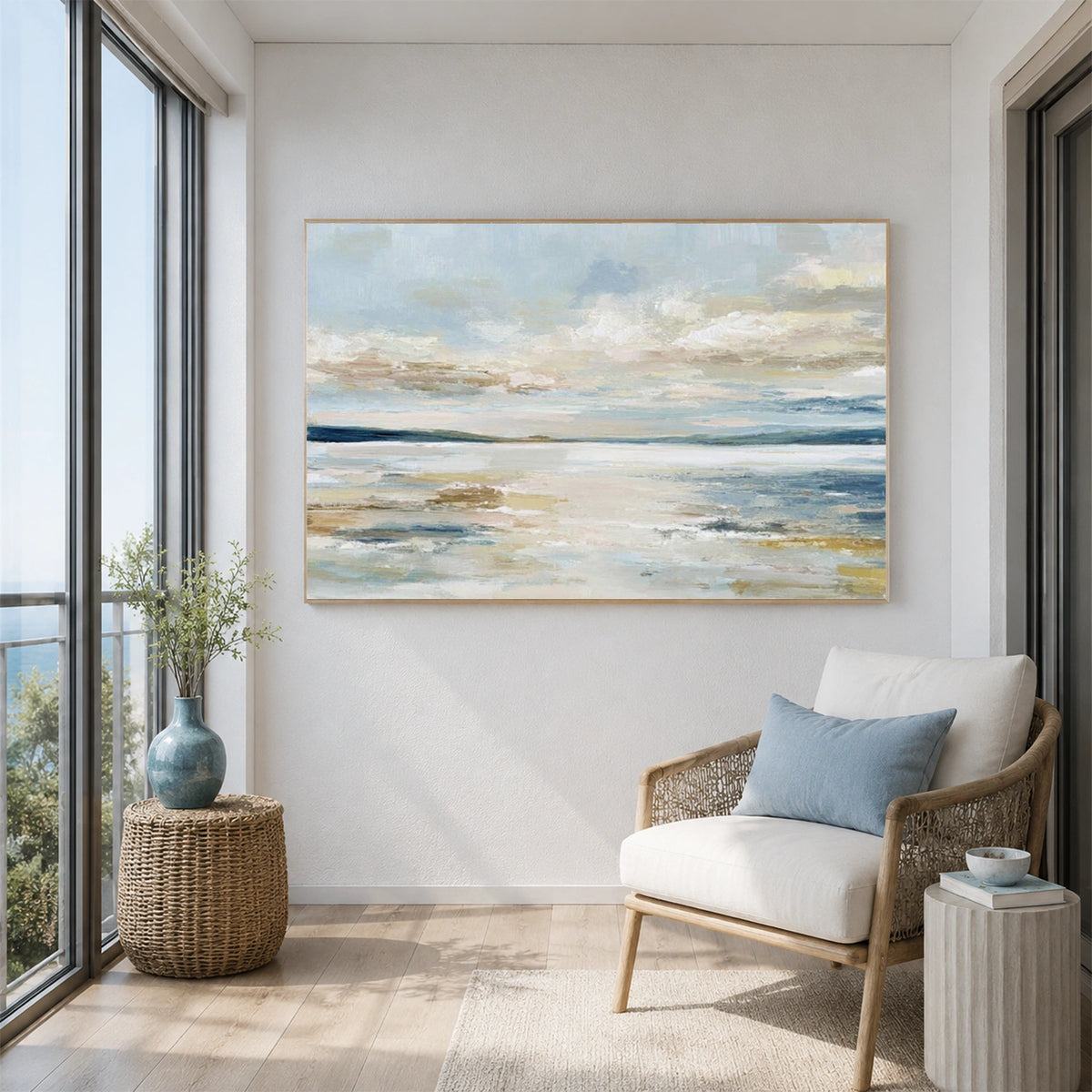 Sky And Ocean Abstract Wall Art #SO460