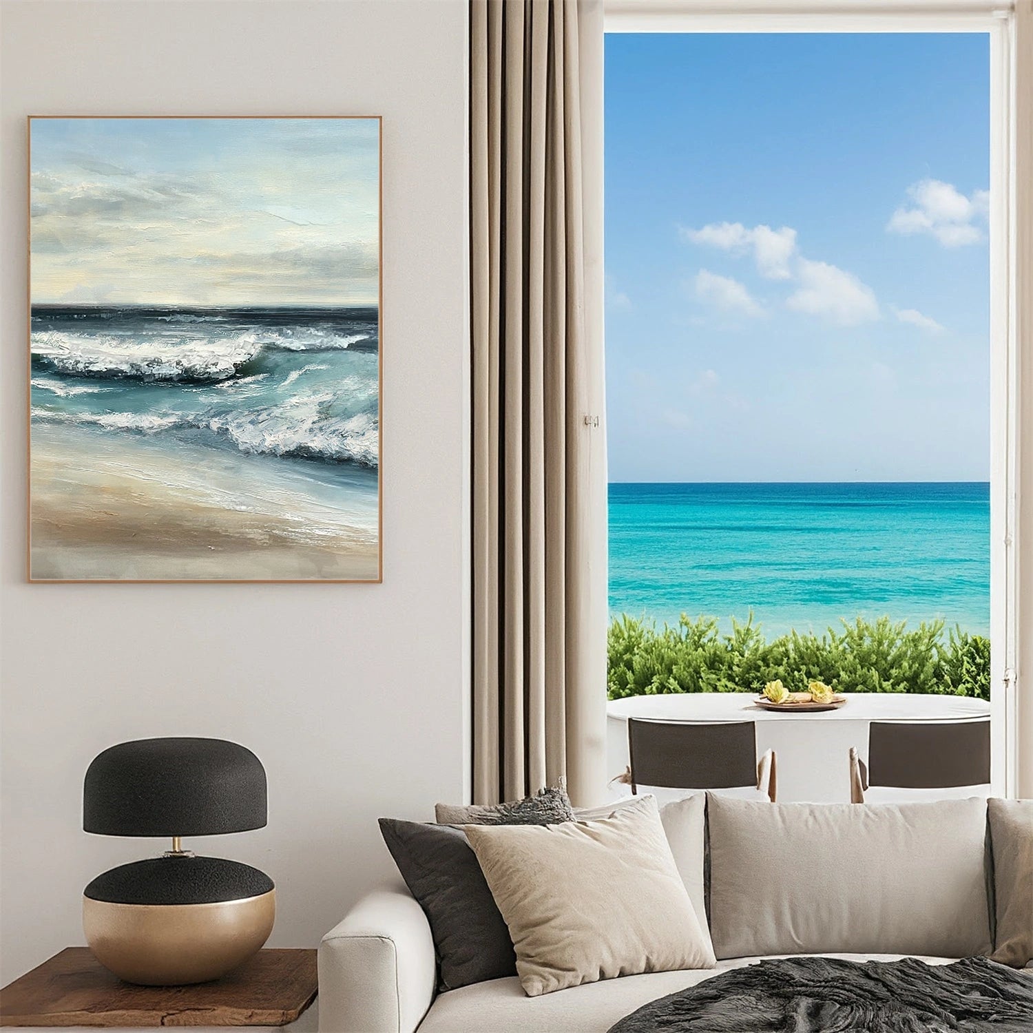 Sky And Ocean Abstract Wall Art #SO324