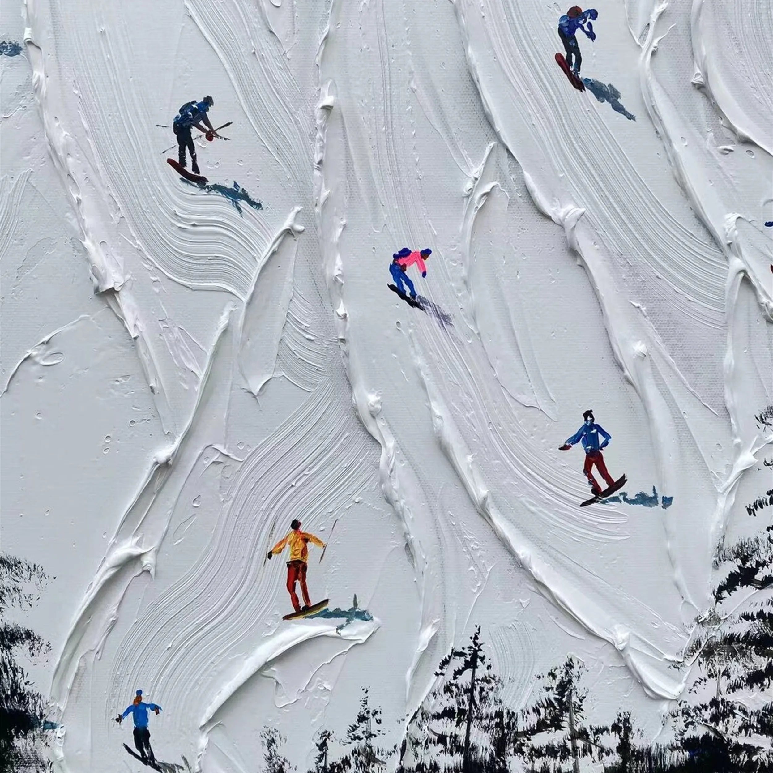 White Textured Minimalist Wall Art #WT158