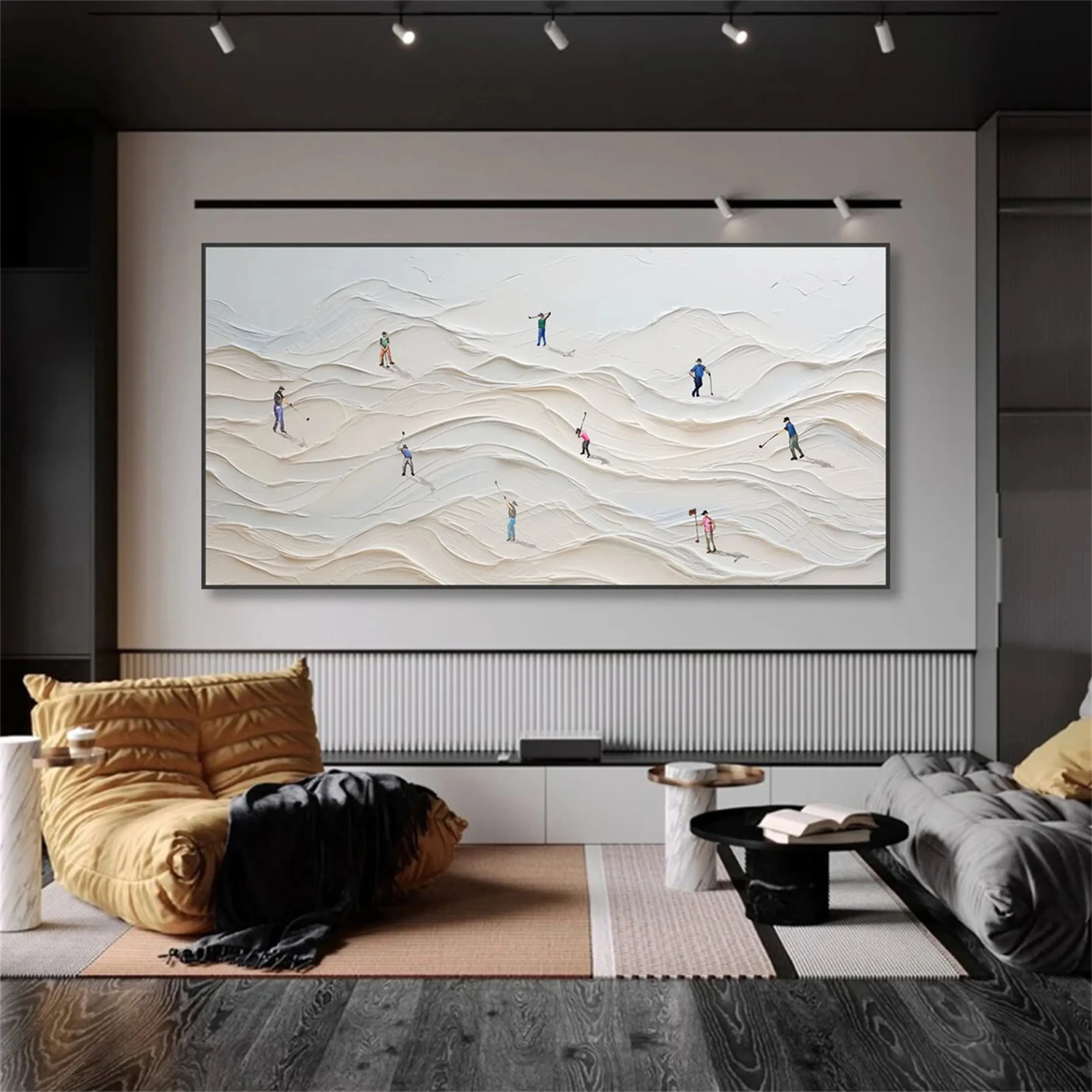 White Textured Minimalist Wall Art #WT151