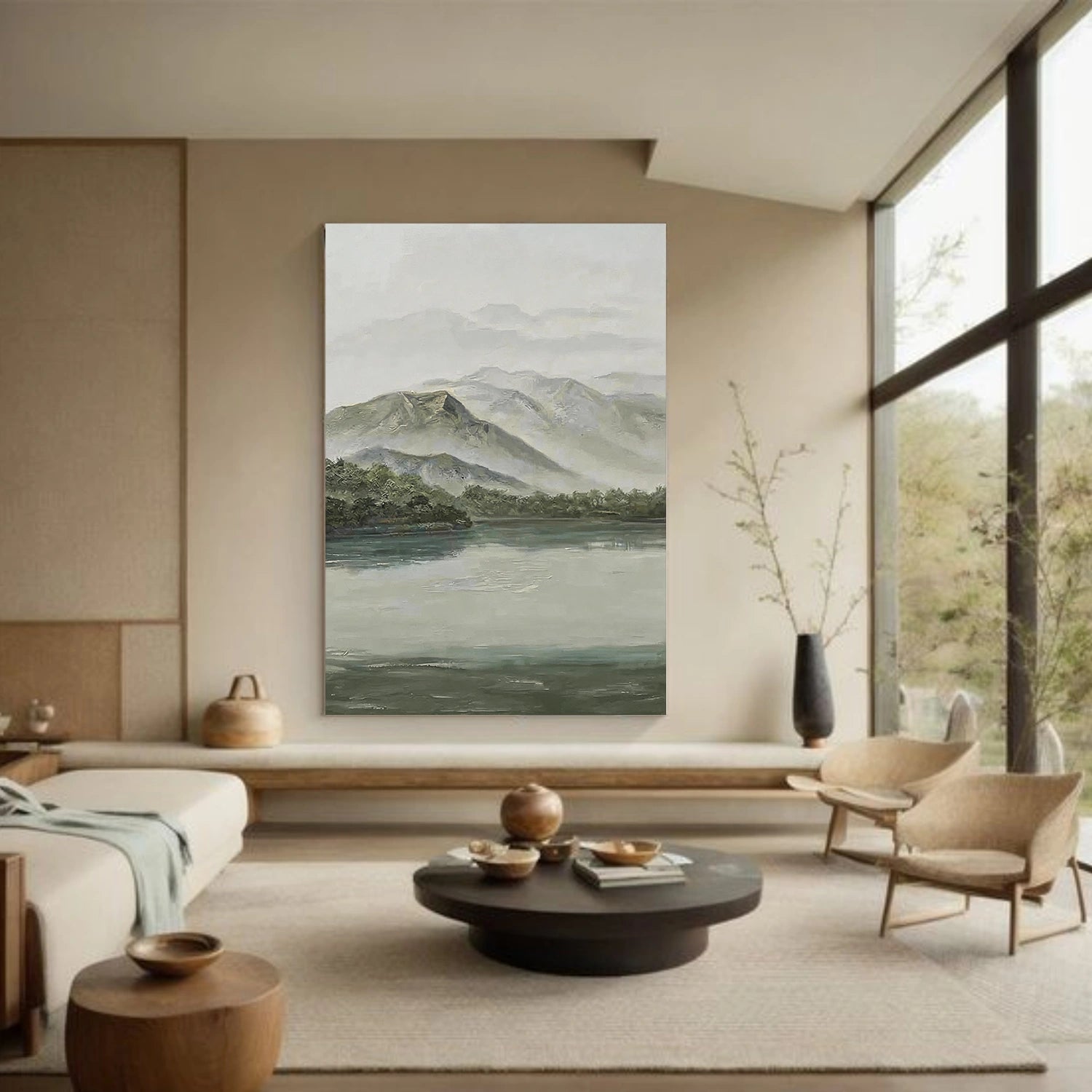 Abstract Mountain Canvas Art #WT261