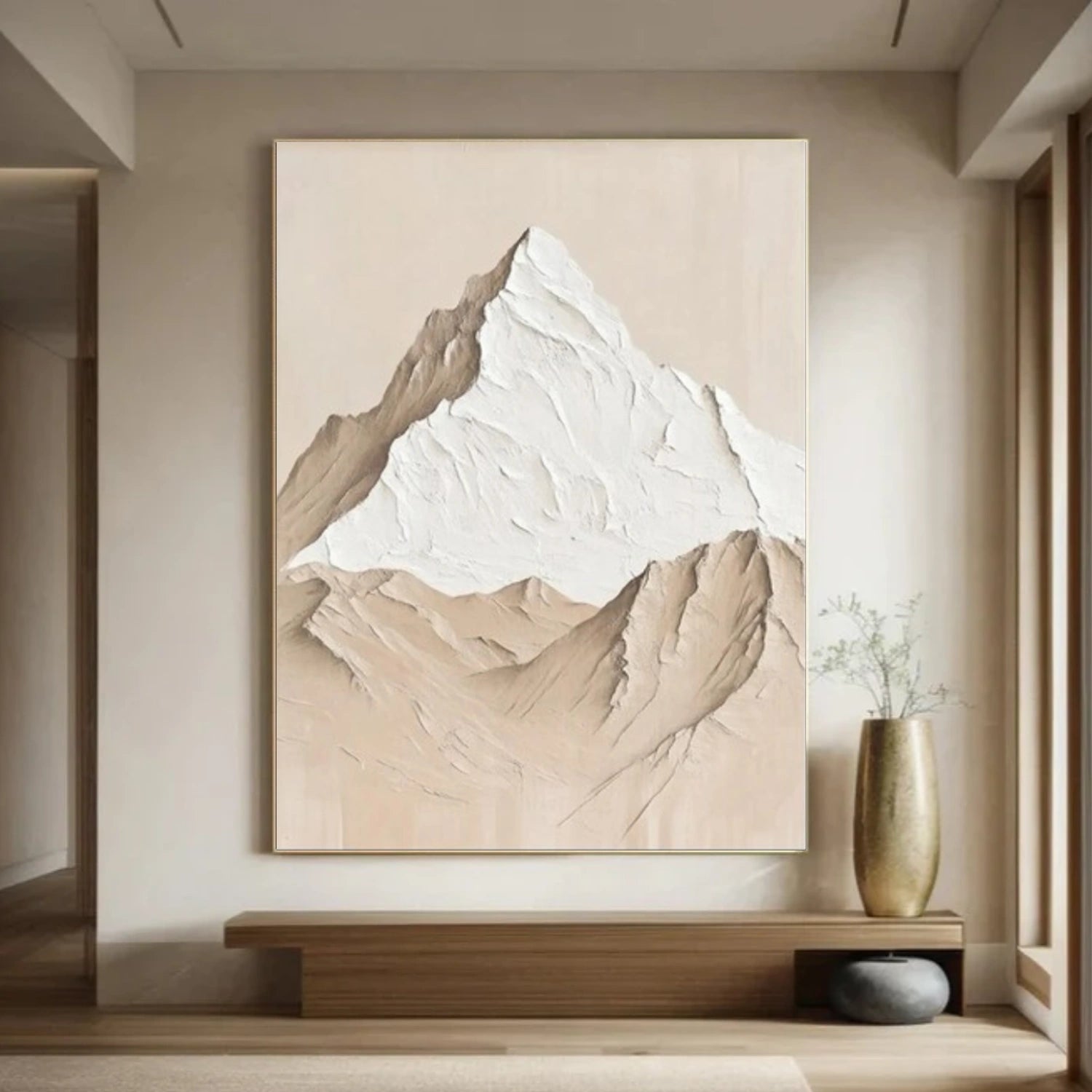 Minimalist Mountain Textured Canvas Art #WT241