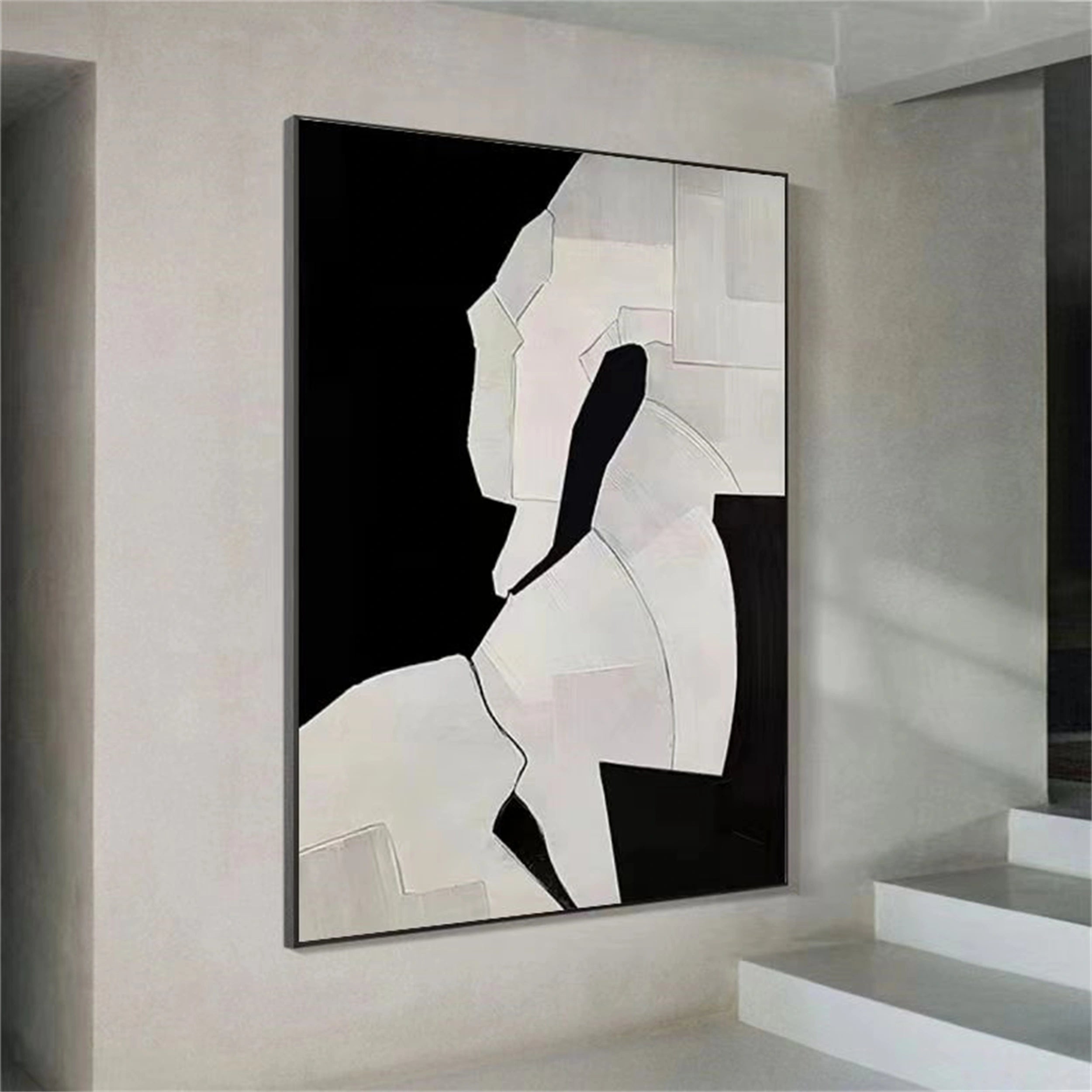 Black Textured Minimalist Wall Art #BT045