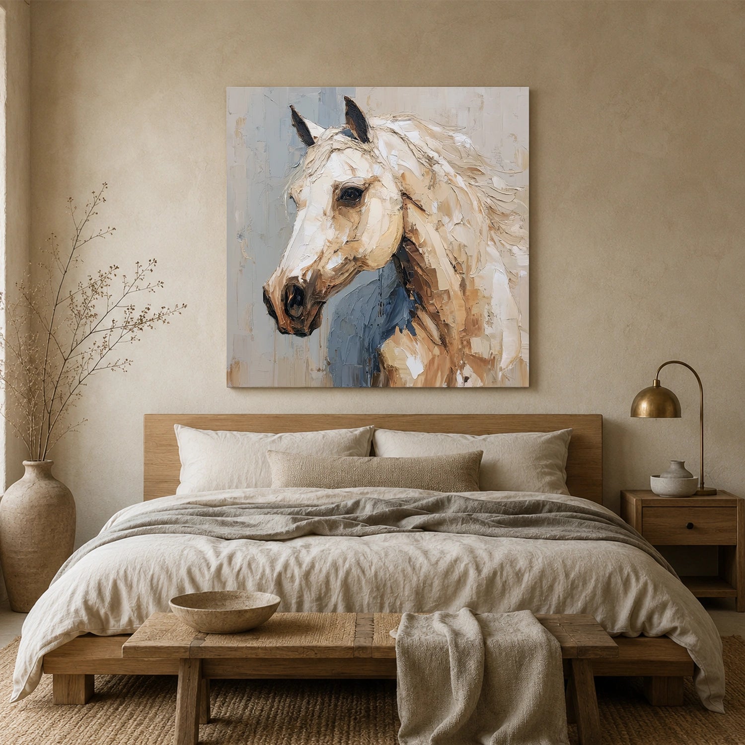 Abstract Animal Art Horse Textured Wall Art #AT091