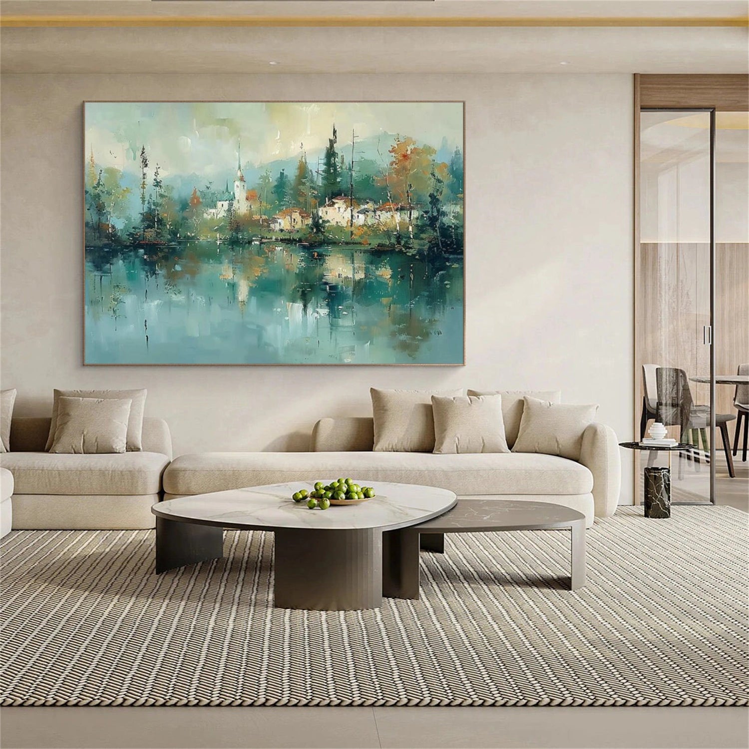 Sky And Ocean Abstract Wall Art #SO353