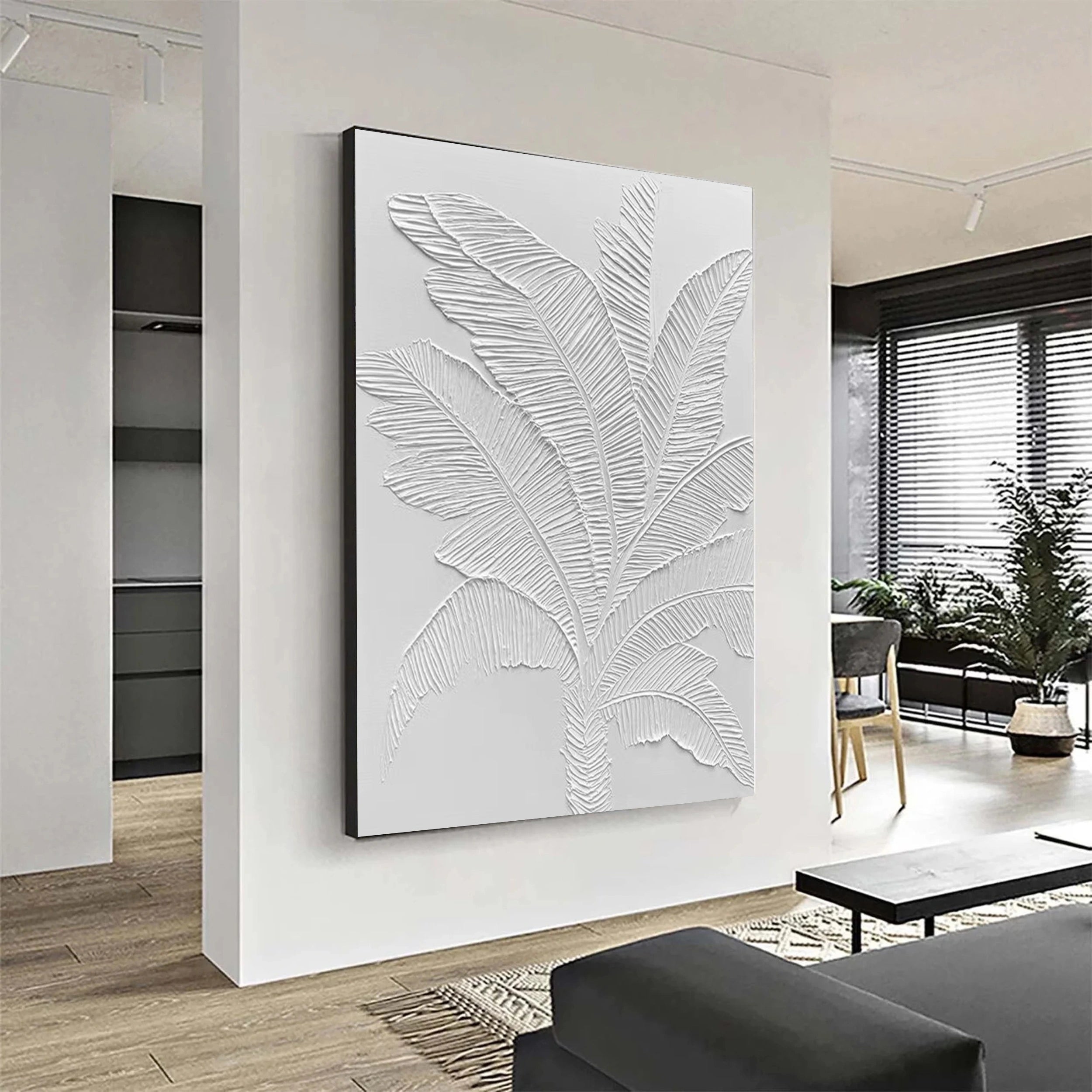 White Textured Minimalist Wall Art #WT056