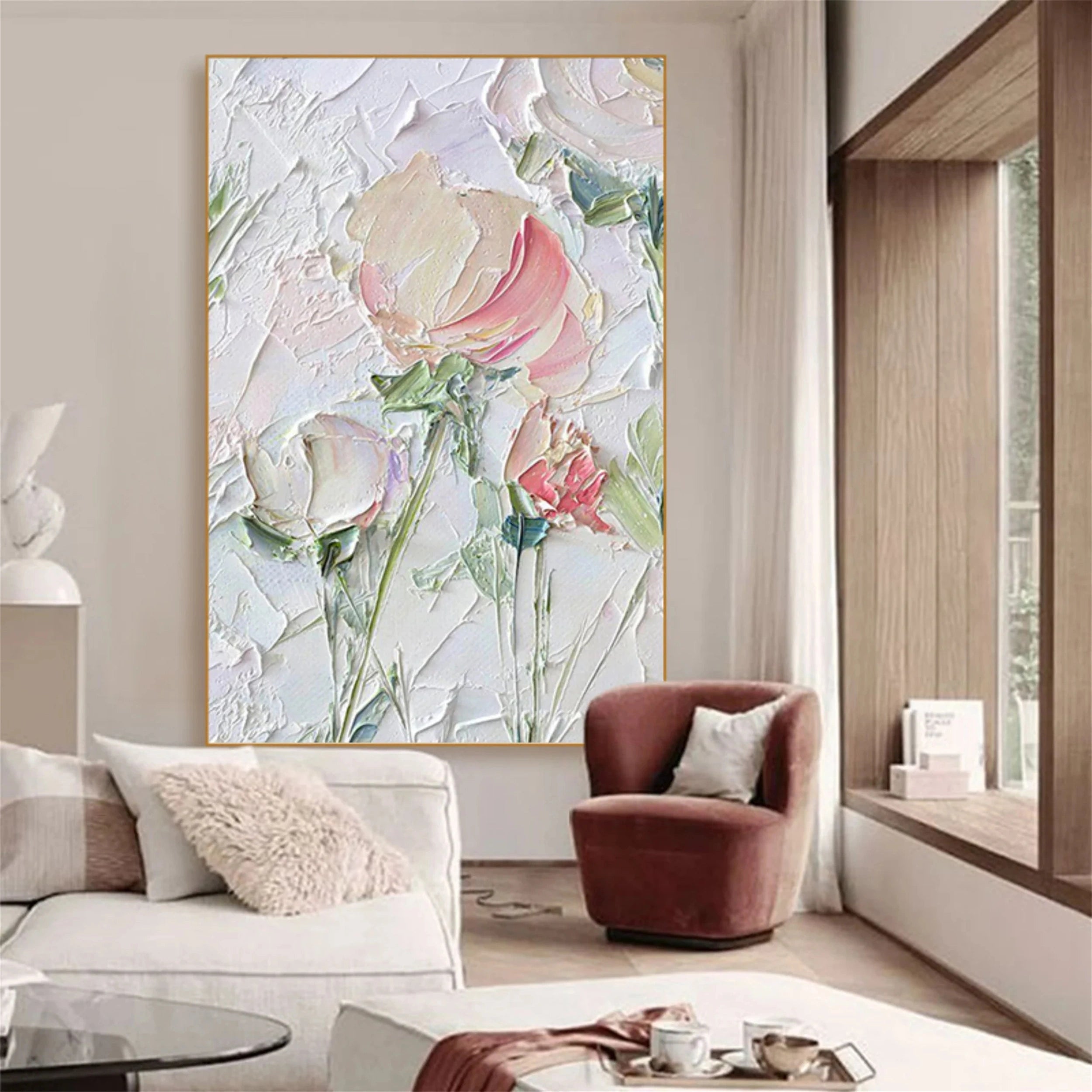 Colorful Tree And Flower Painting #TF001