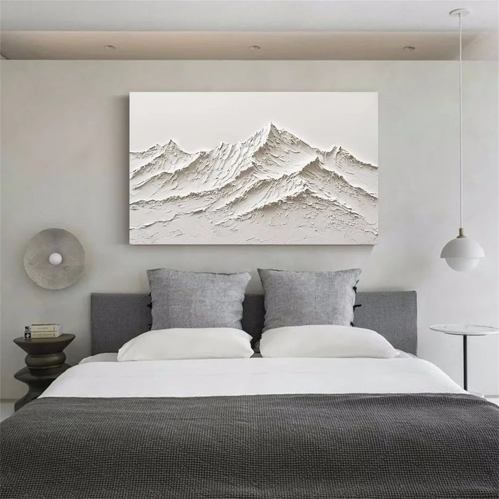 White Textured Minimalist Wall Art #WT113