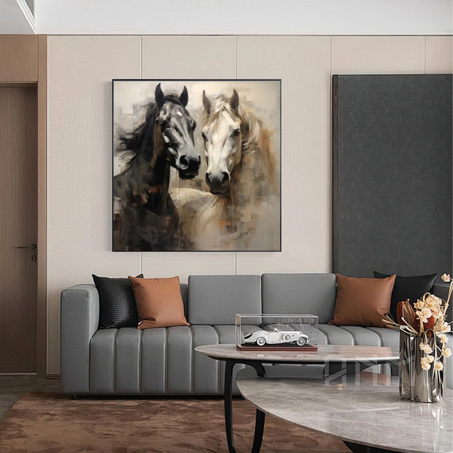 Abstract Animal Art Horse Wall Art #AT050
