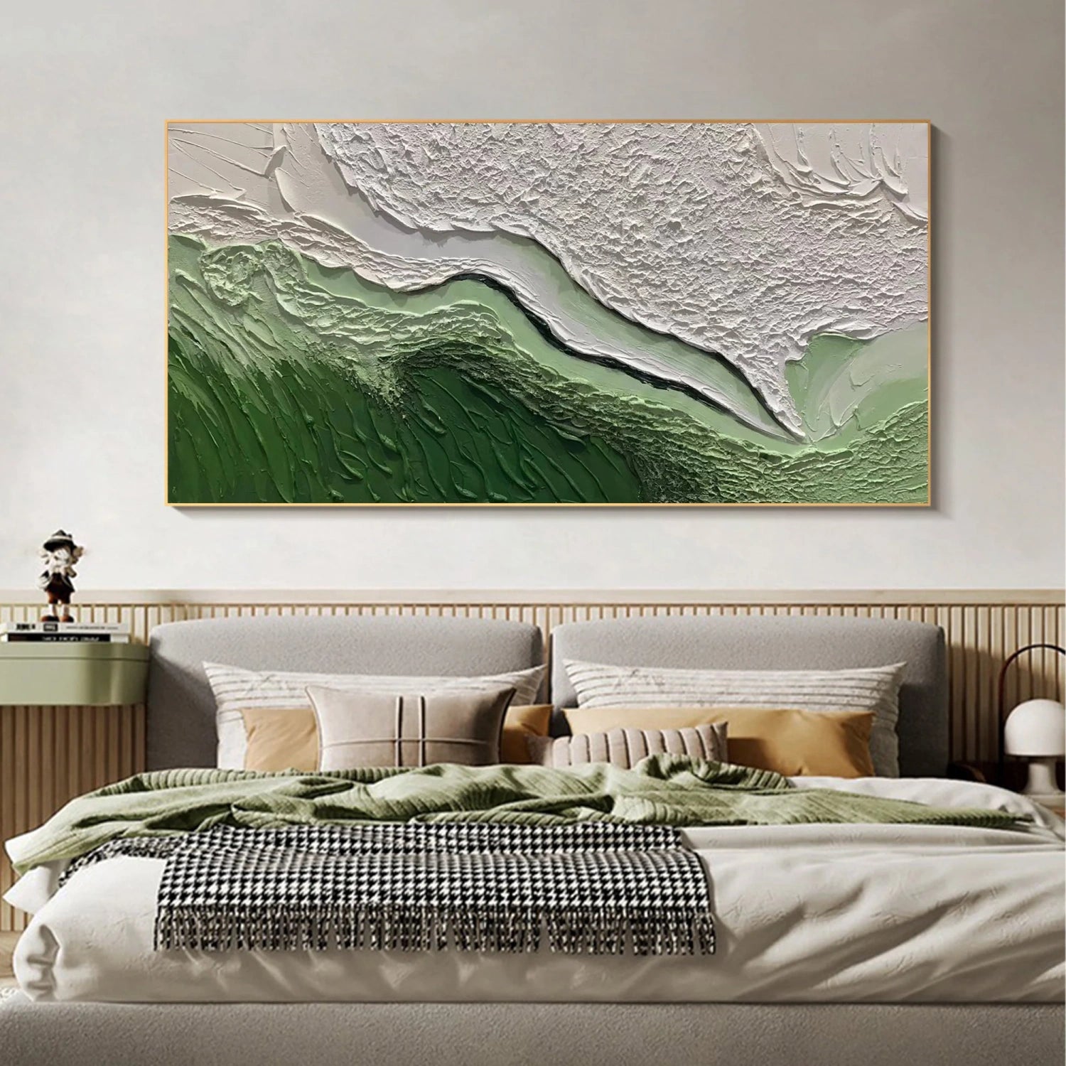 Green Textured Minimalist Wall Art #GT046