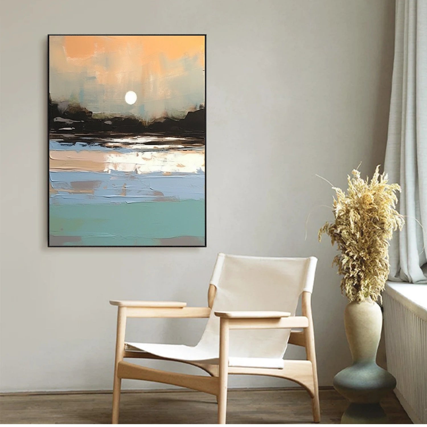 Sky And Ocean Abstract Wall Art #SO278