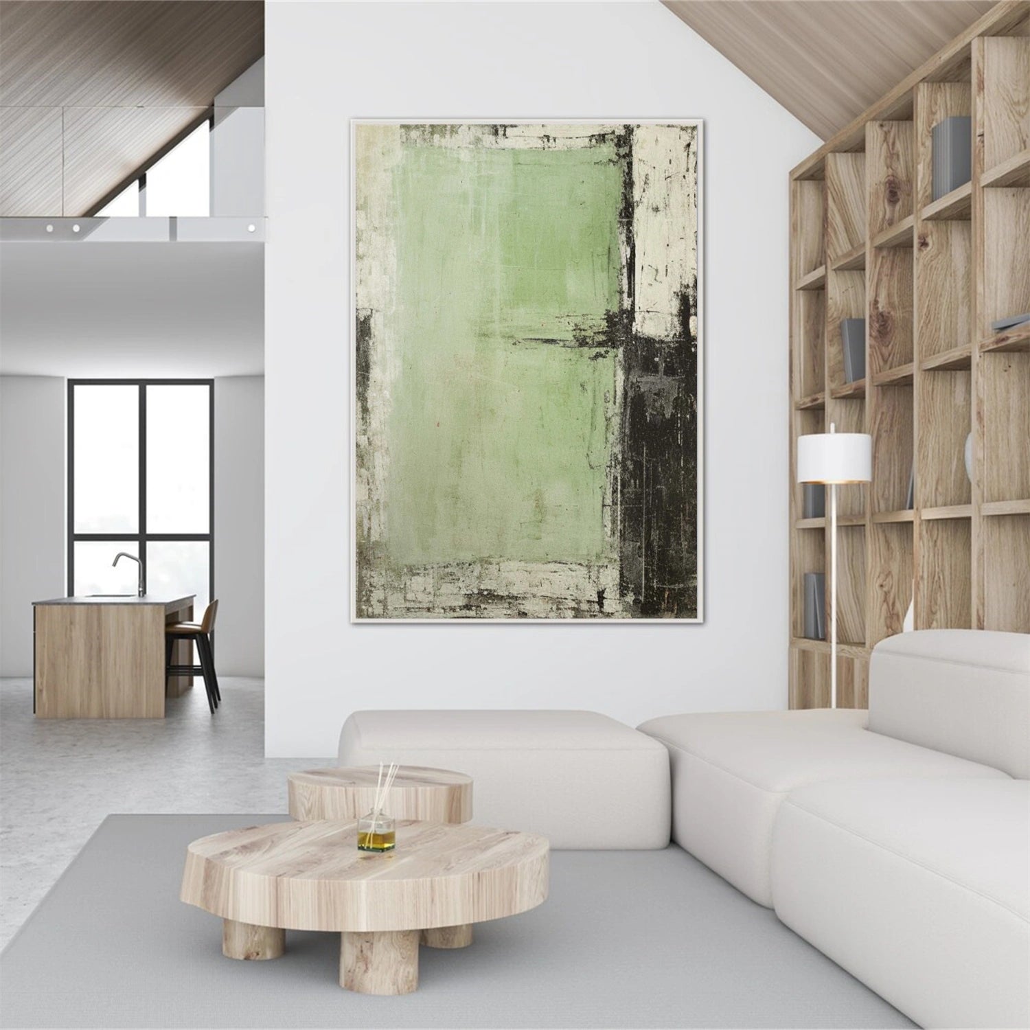 Green Abstract Wall Art #AW099