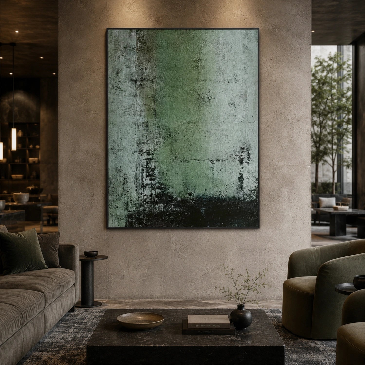 Wabi Sabi Abstract Canvas Art #WA268
