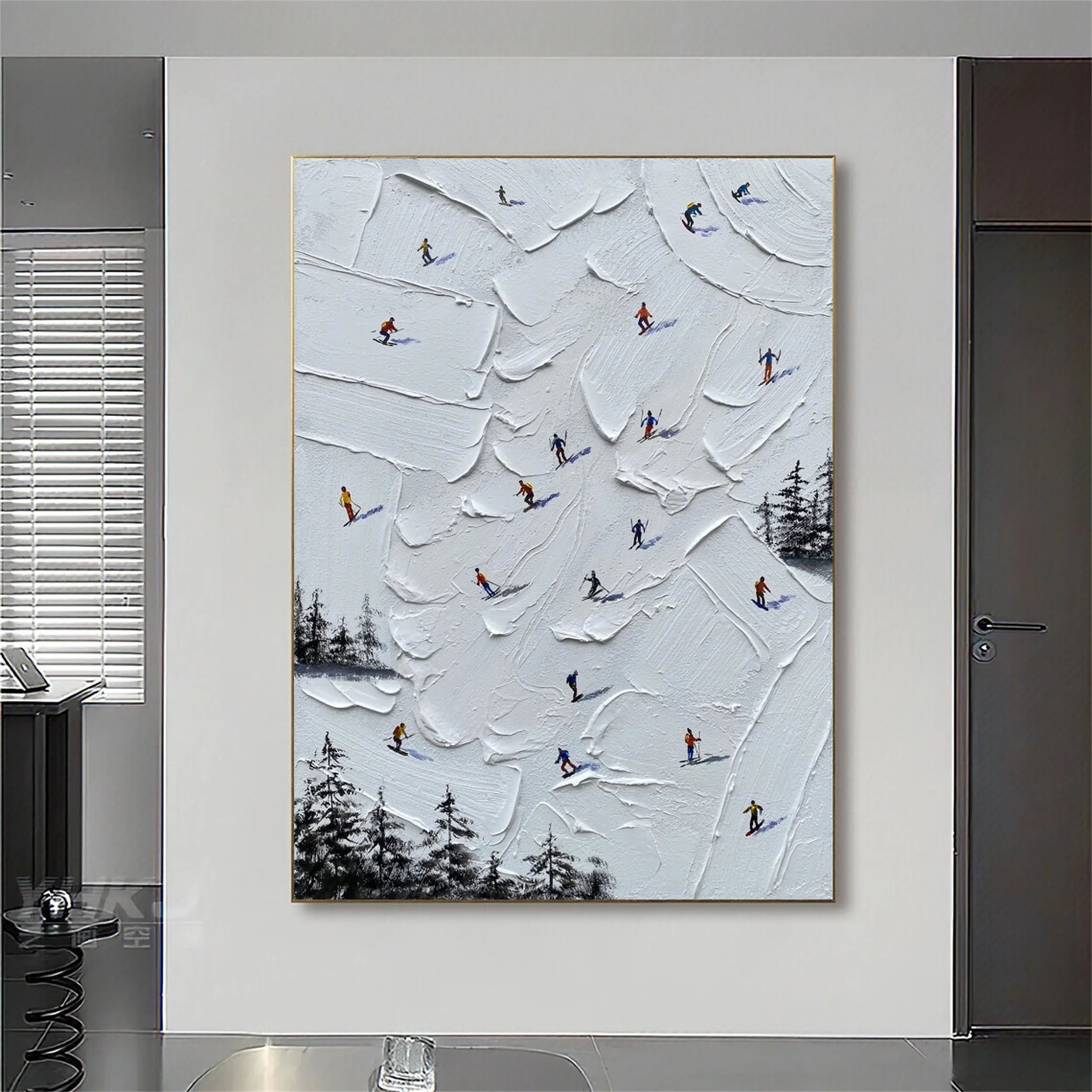 White Textured Minimalist Wall Art #WT157