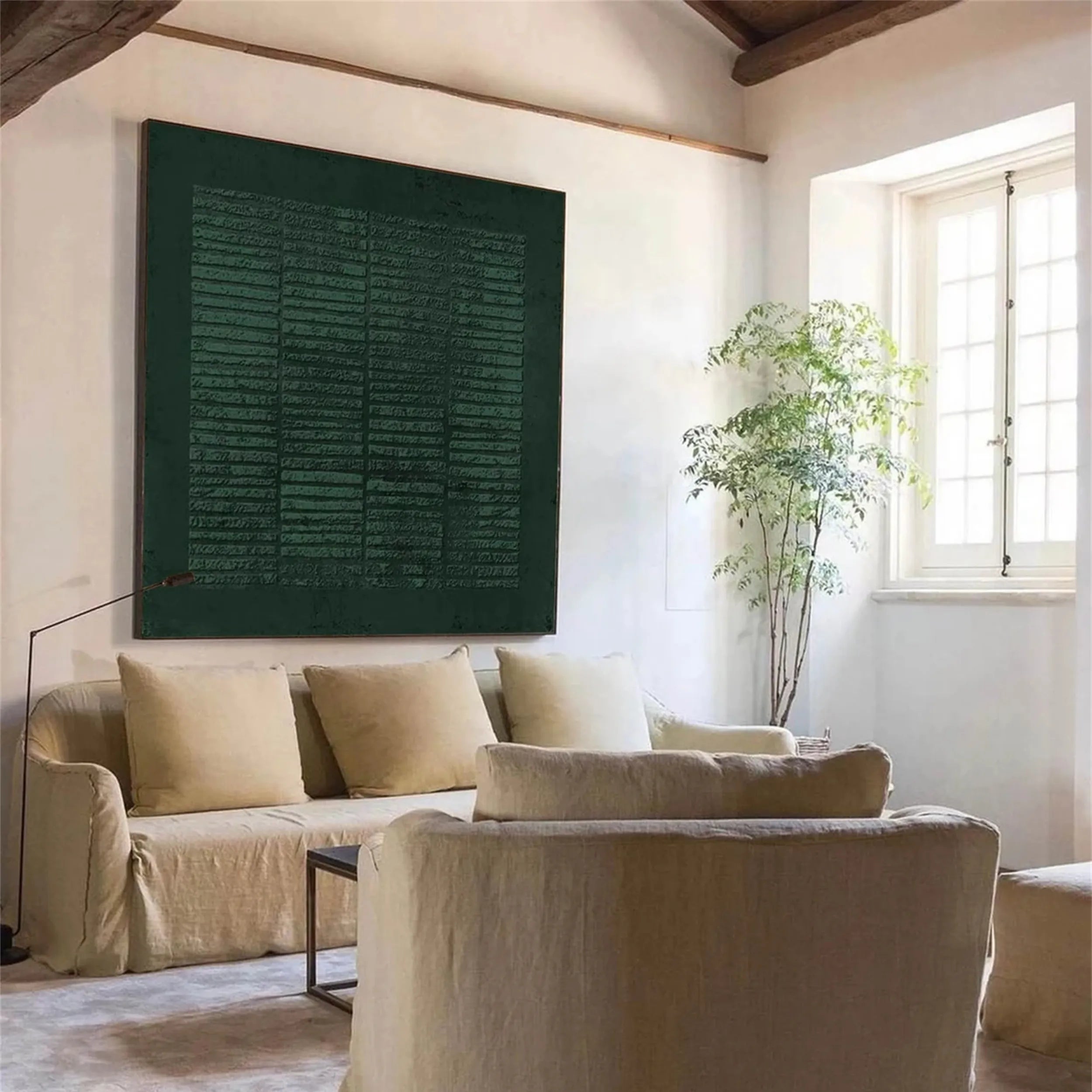 Green Textured Minimalist Wall Art #GT007