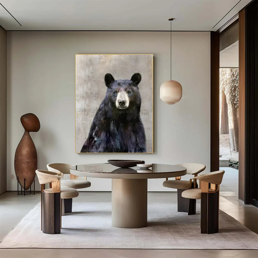 Abstract Animal Art Bear Texture Wall Art #AT003