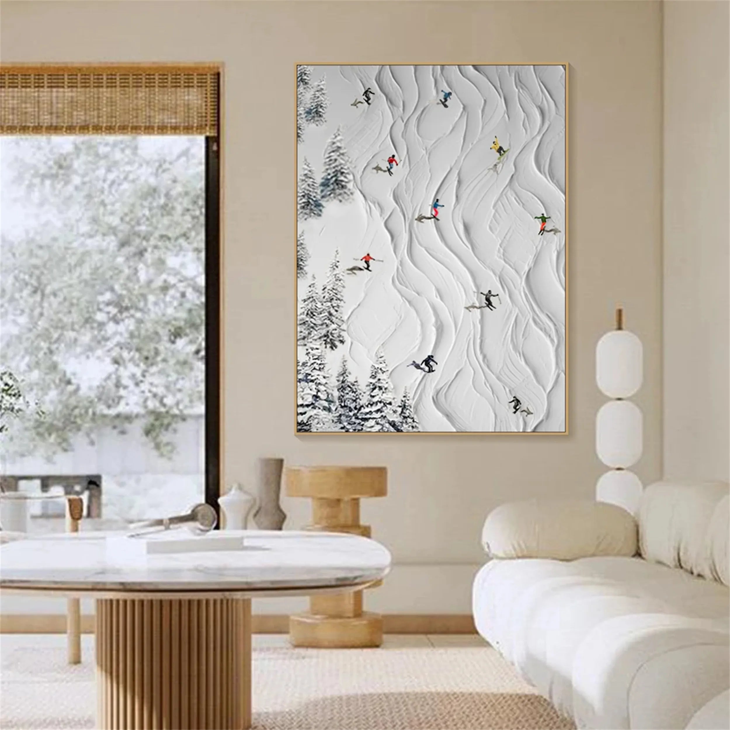 White Textured Minimalist Wall Art #WT149