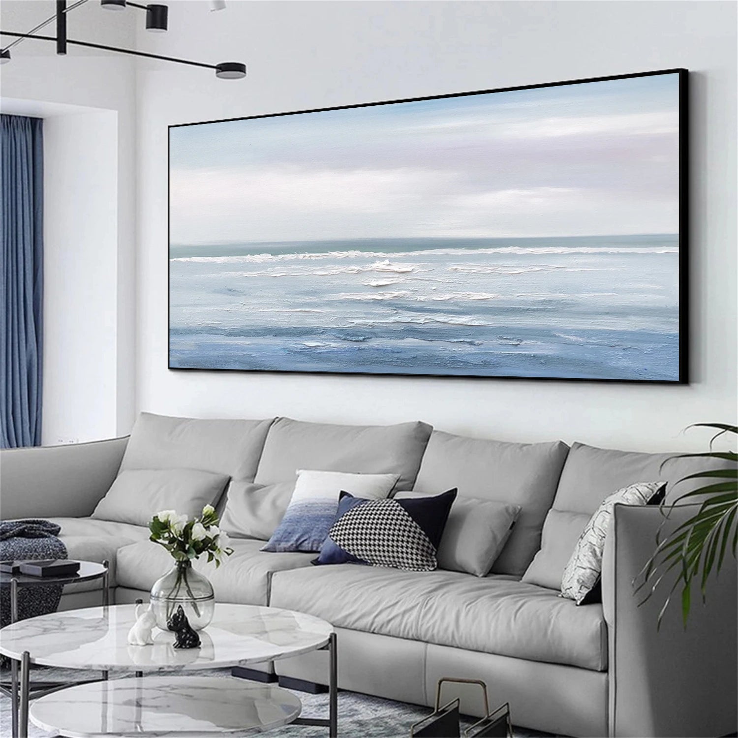 Sky And Ocean Abstract Wall Art #SO256
